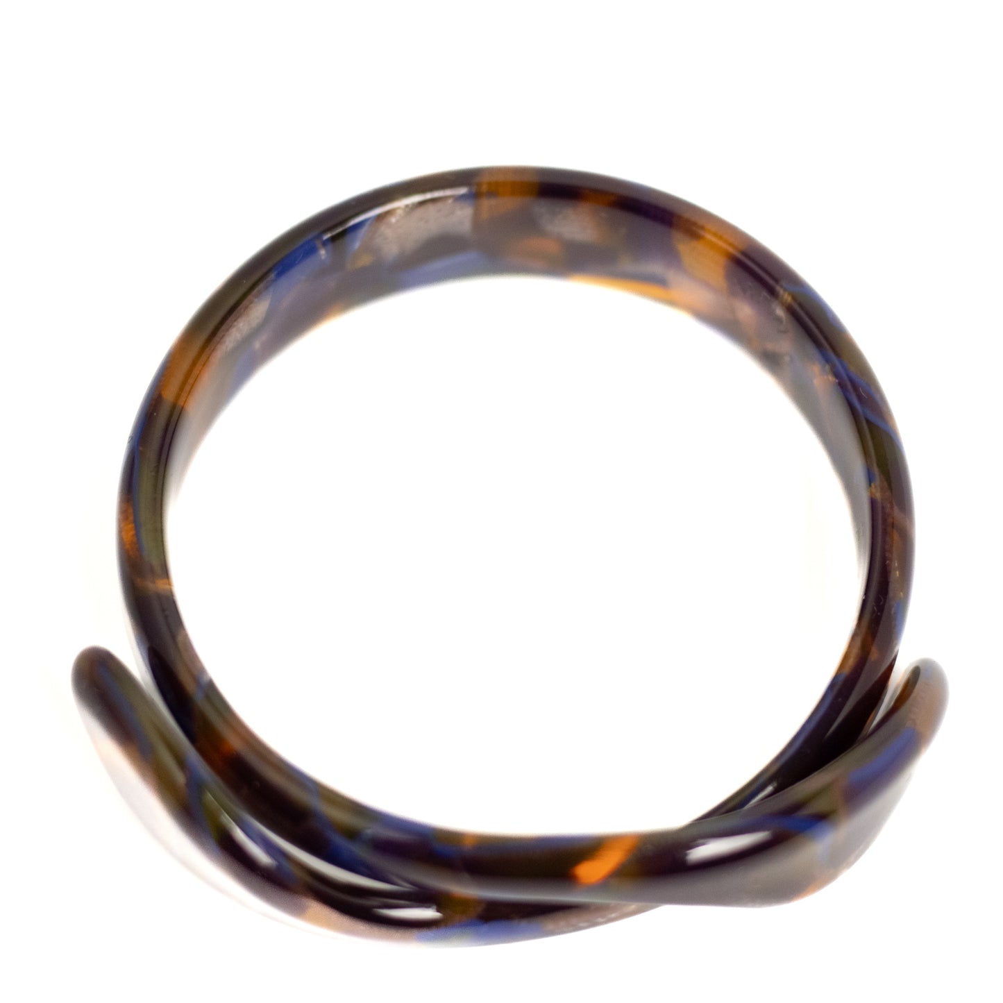 Lea Stein Paris Vintage Wide Multi-Color Snake Bangle Bracelet