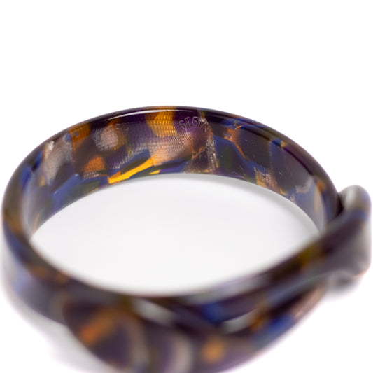 Lea Stein Paris Vintage Wide Multi-Color Snake Bangle Bracelet