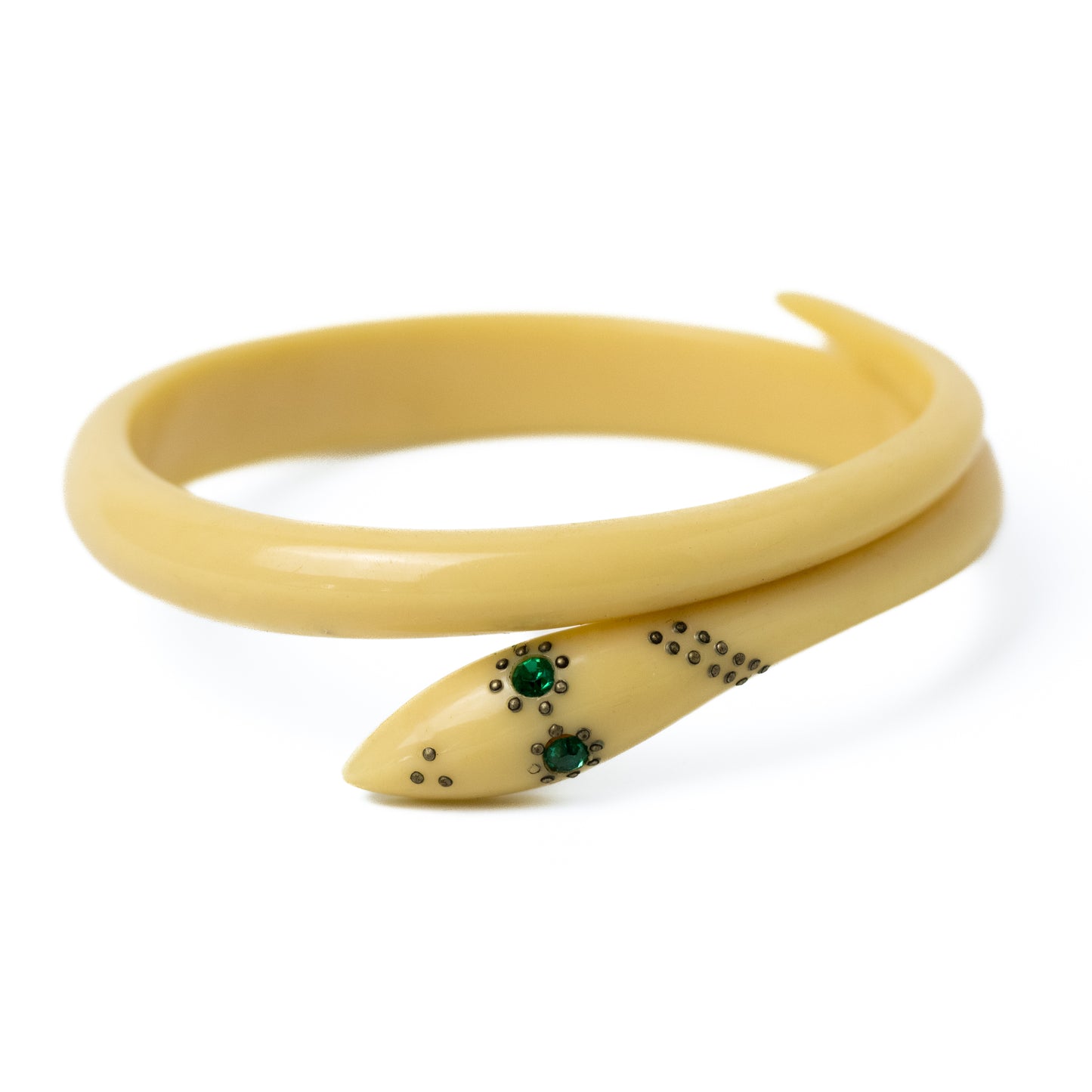Celluloid Snake Bangle from 1920s Art Deco Era