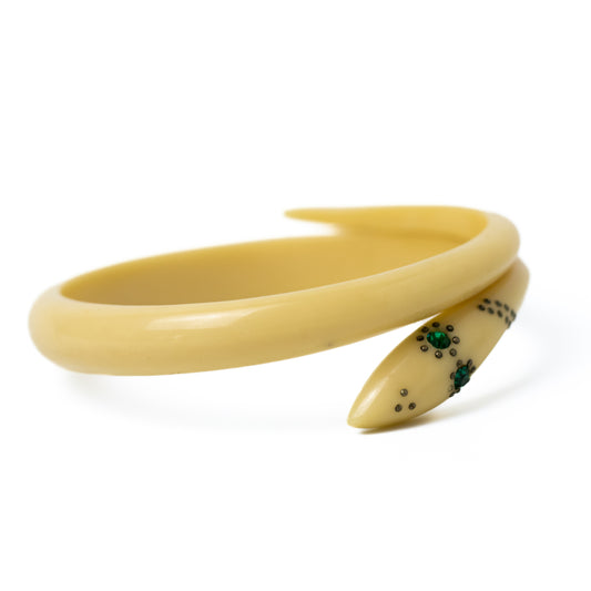 Celluloid Snake Bangle from 1920s Art Deco Era