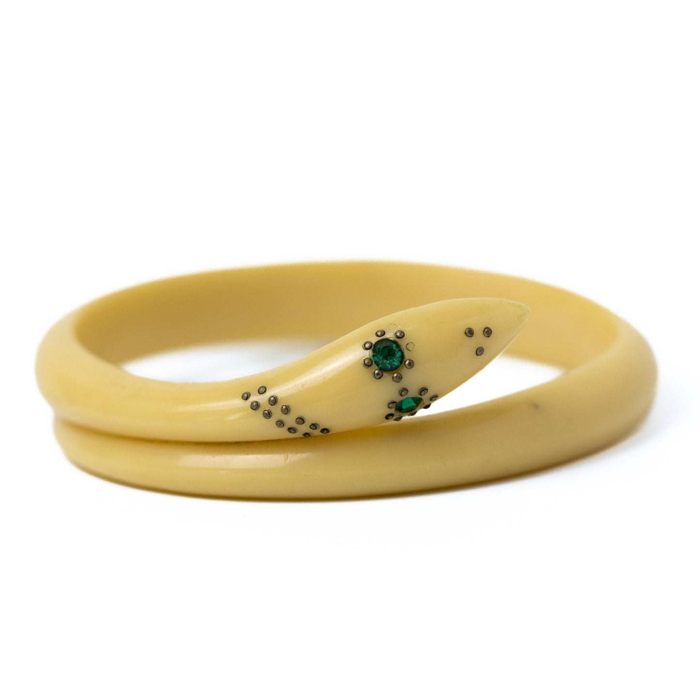 Celluloid Snake Bangle from 1920s Art Deco Era
