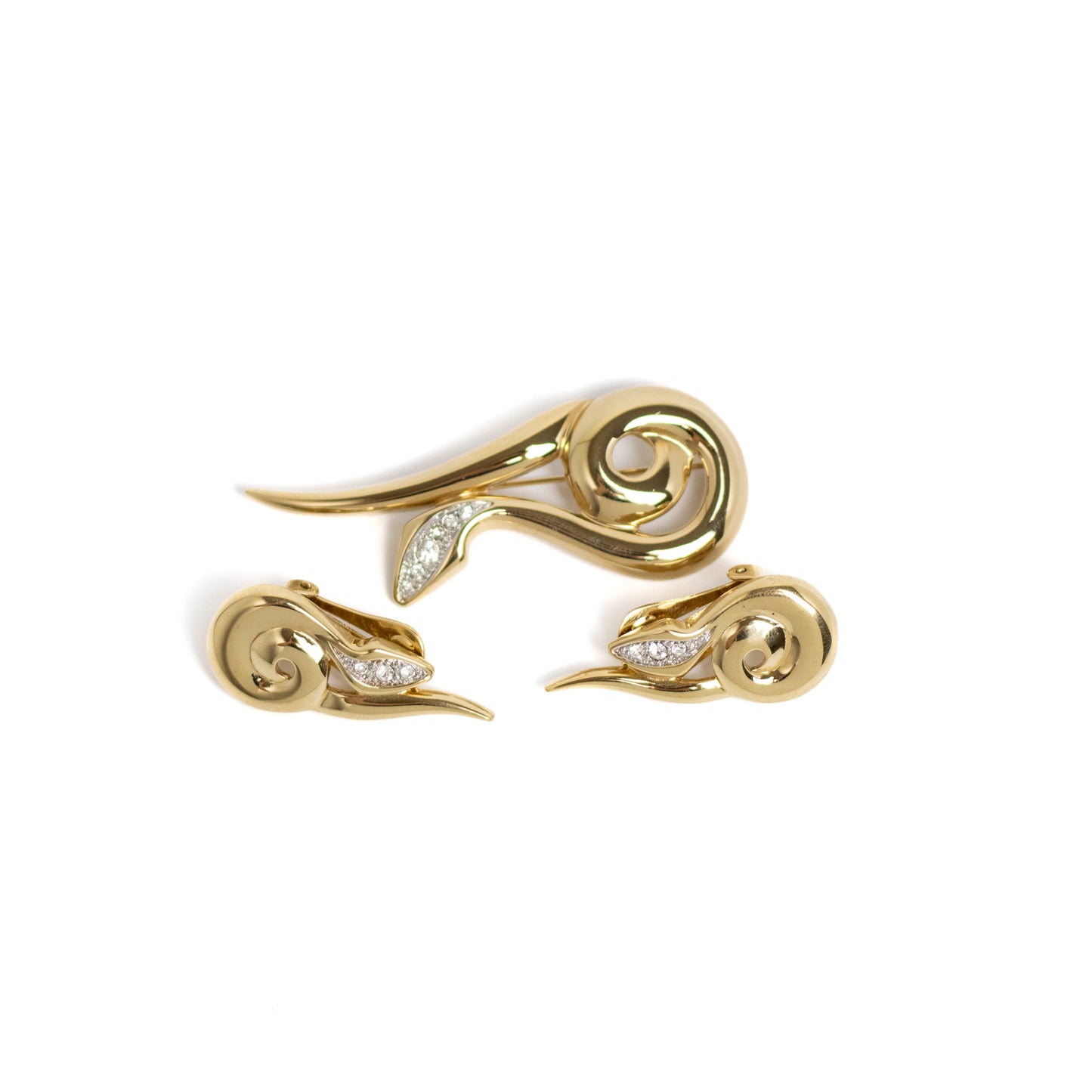 Pierre Lang Vintage Golden Snake Brooch in Original Box