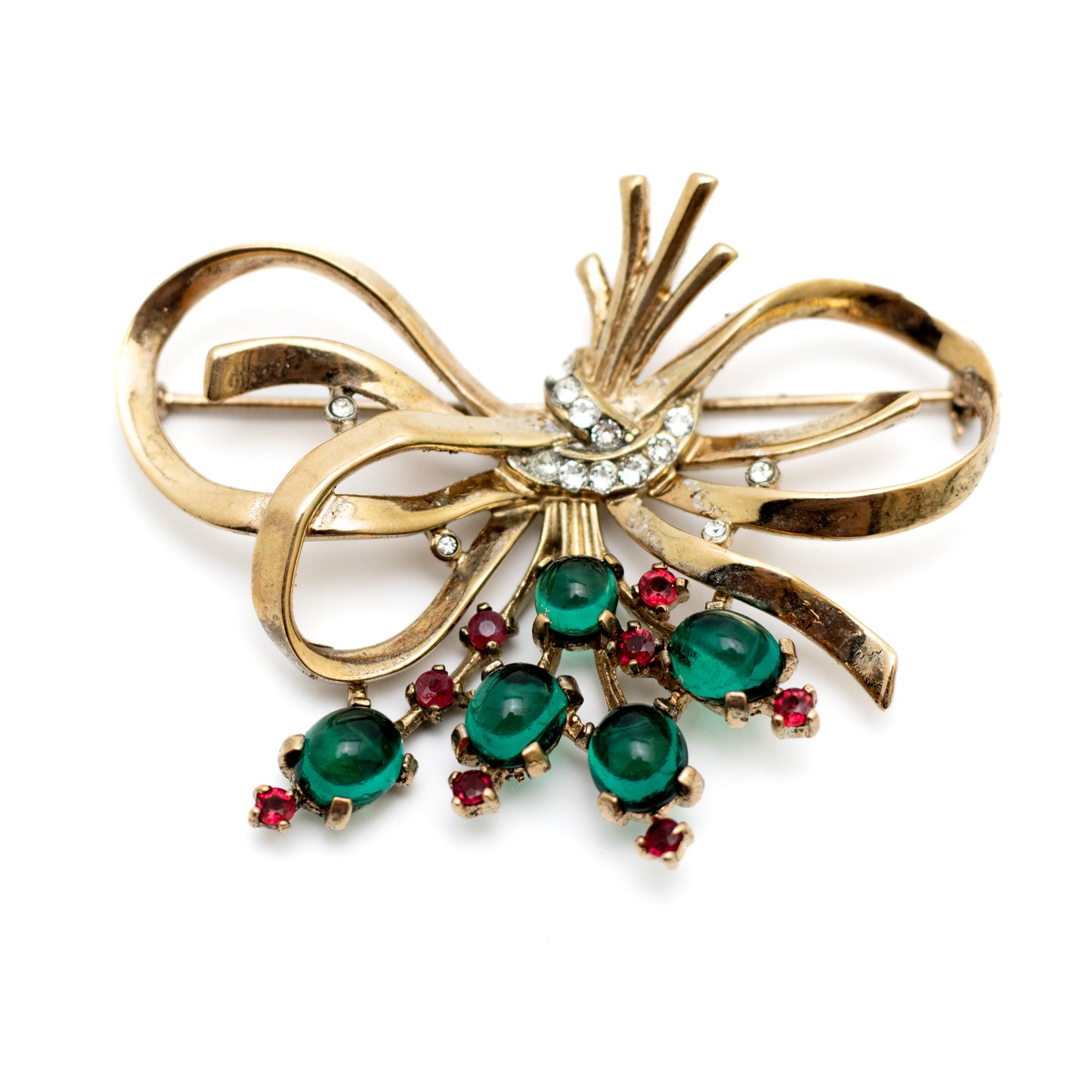 Crown Trifari by Alfred Philippe 1940s Sterling Bow Brooch