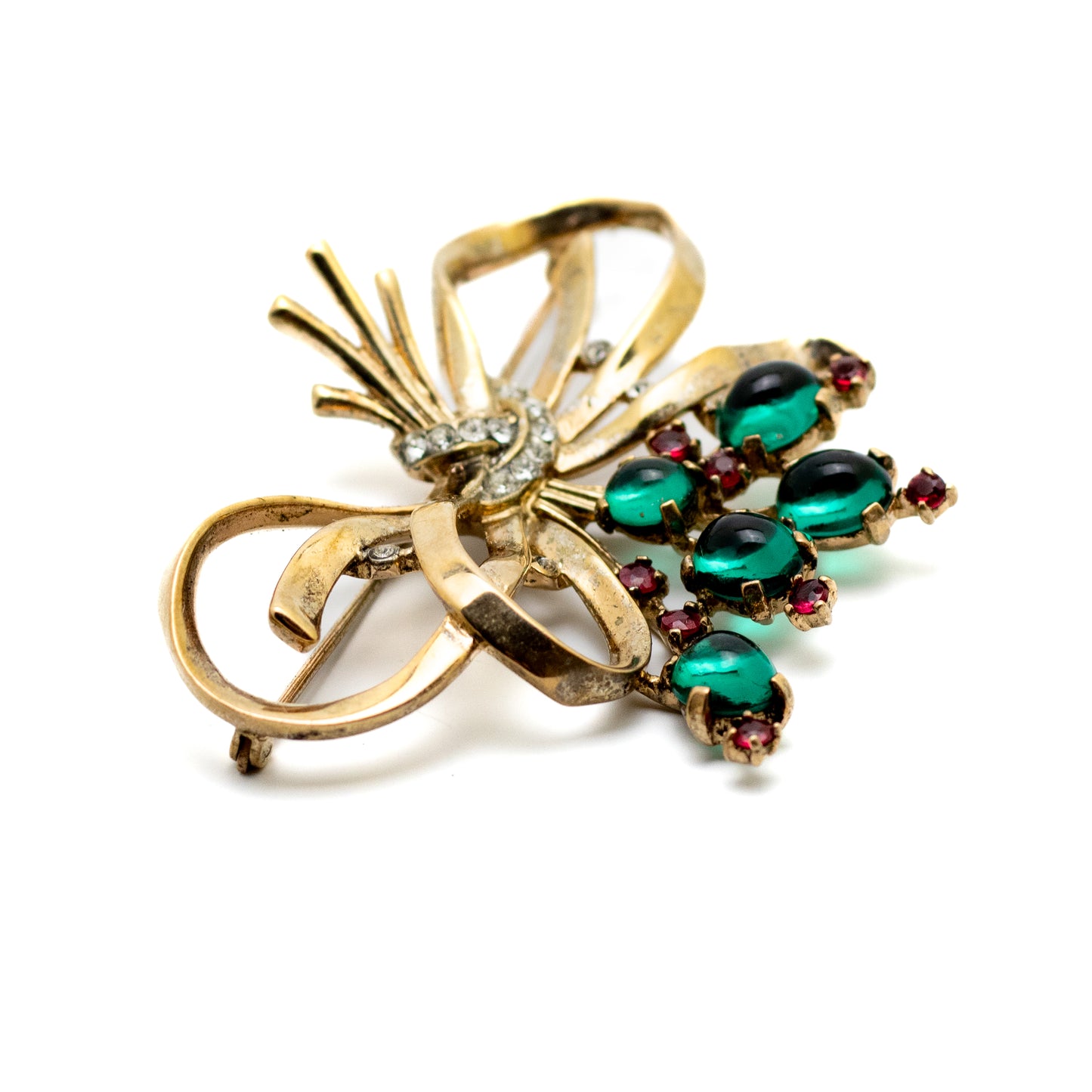 Crown Trifari by Alfred Philippe 1940s Sterling Bow Brooch