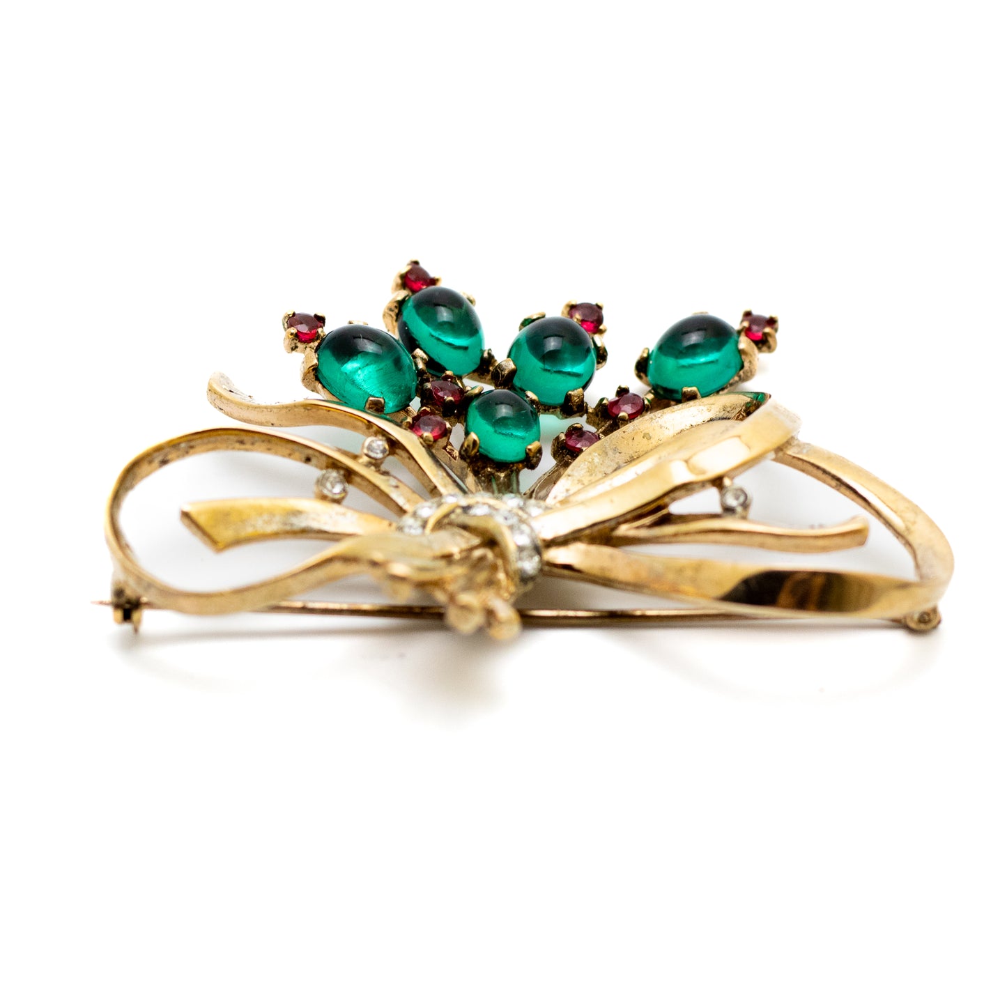 Crown Trifari by Alfred Philippe 1940s Sterling Bow Brooch