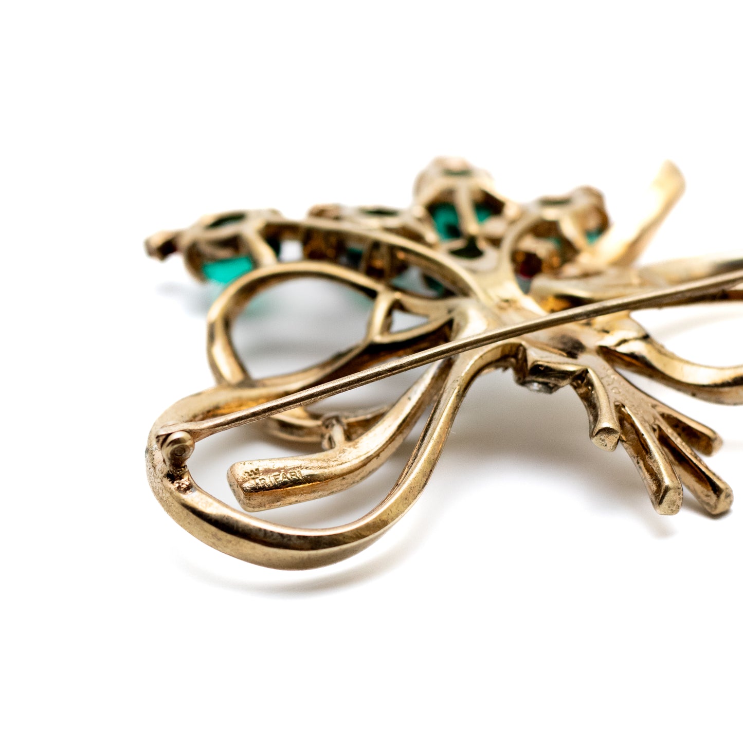Crown Trifari by Alfred Philippe 1940s Sterling Bow Brooch