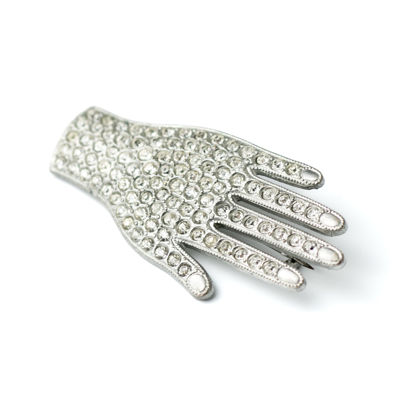 Épingle à main Art déco avec strass pavés