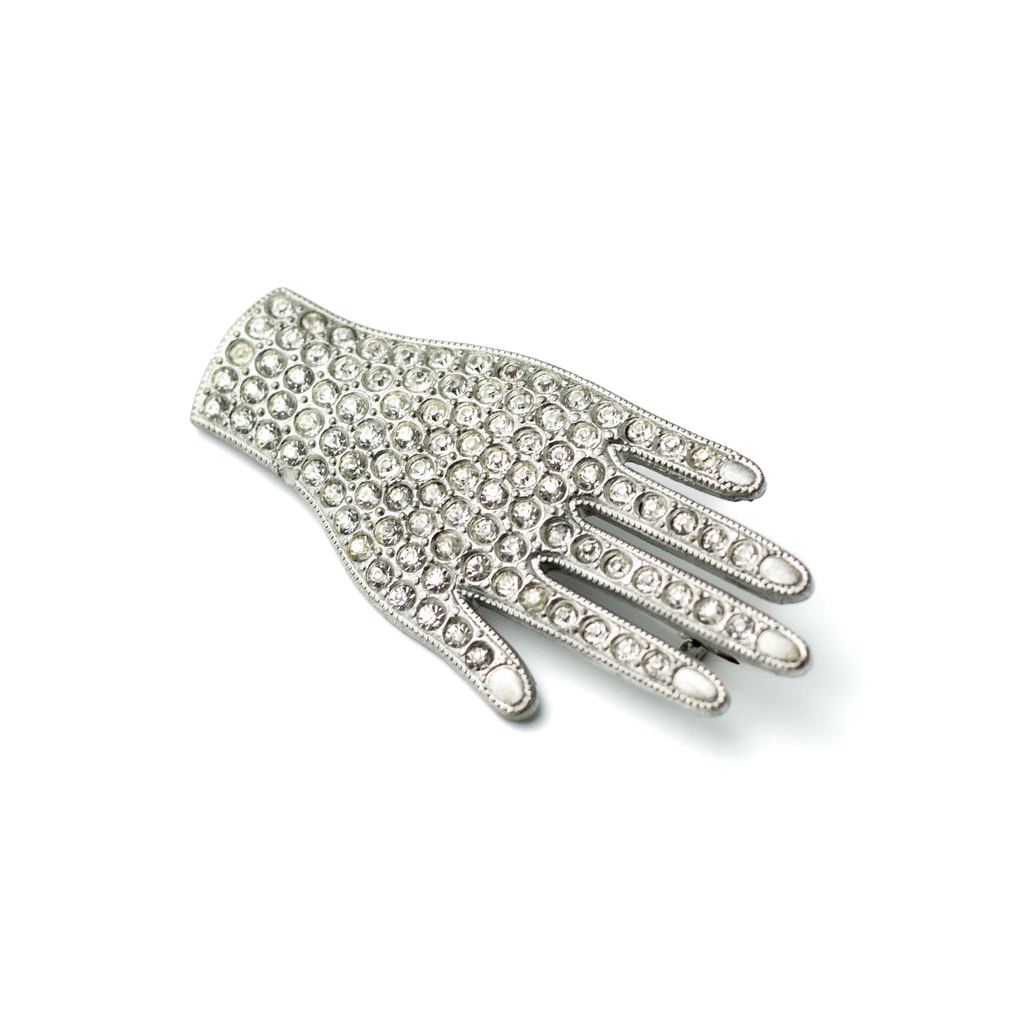 Épingle à main Art déco avec strass pavés