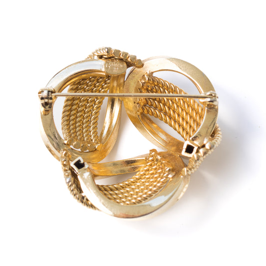 Henkel and Grosse for Dior 1970 Domed Knot Vintage Brooch
