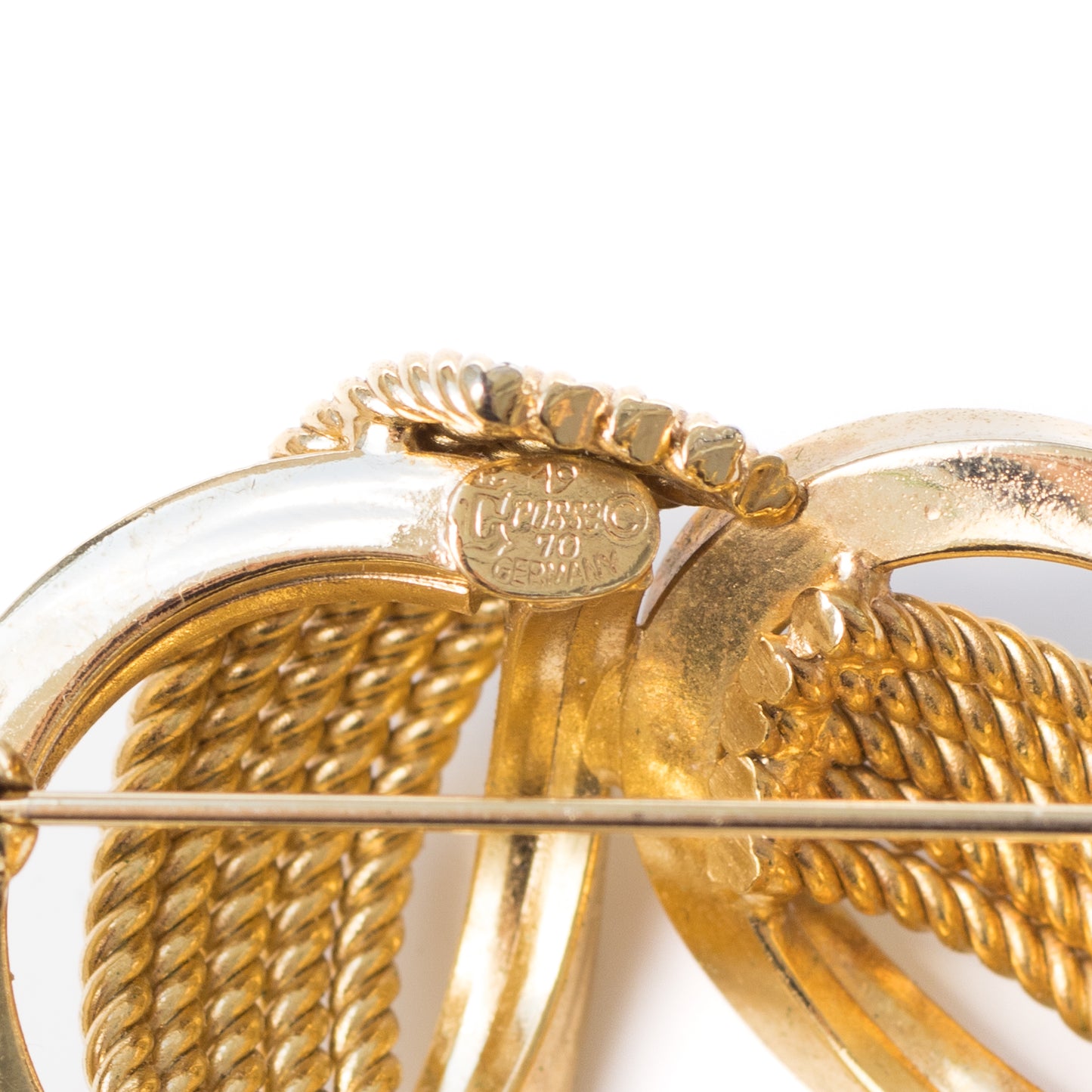 Henkel and Grosse for Dior 1970 Domed Knot Vintage Brooch