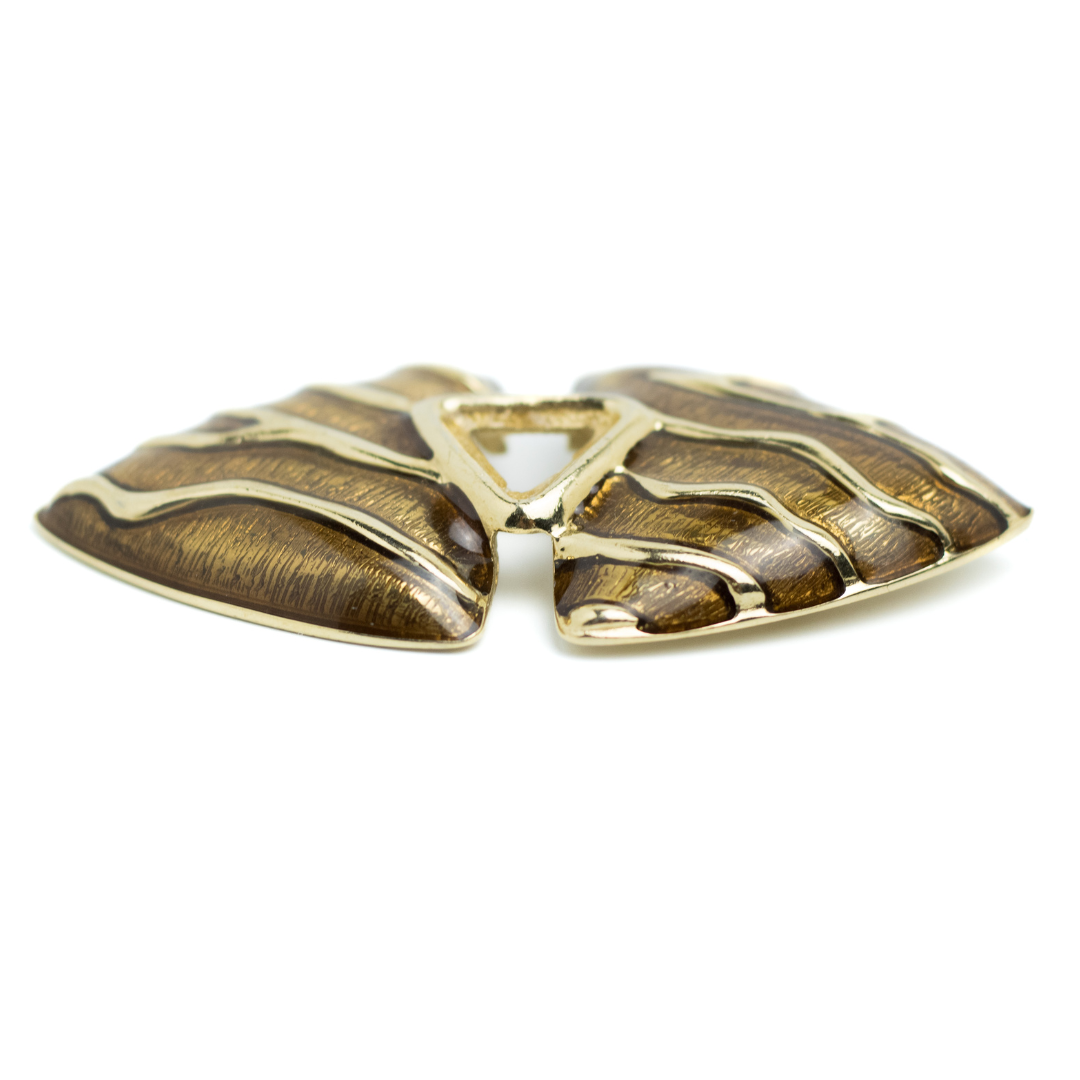 Guy Laroche Vintage Enamel Bow Brooch