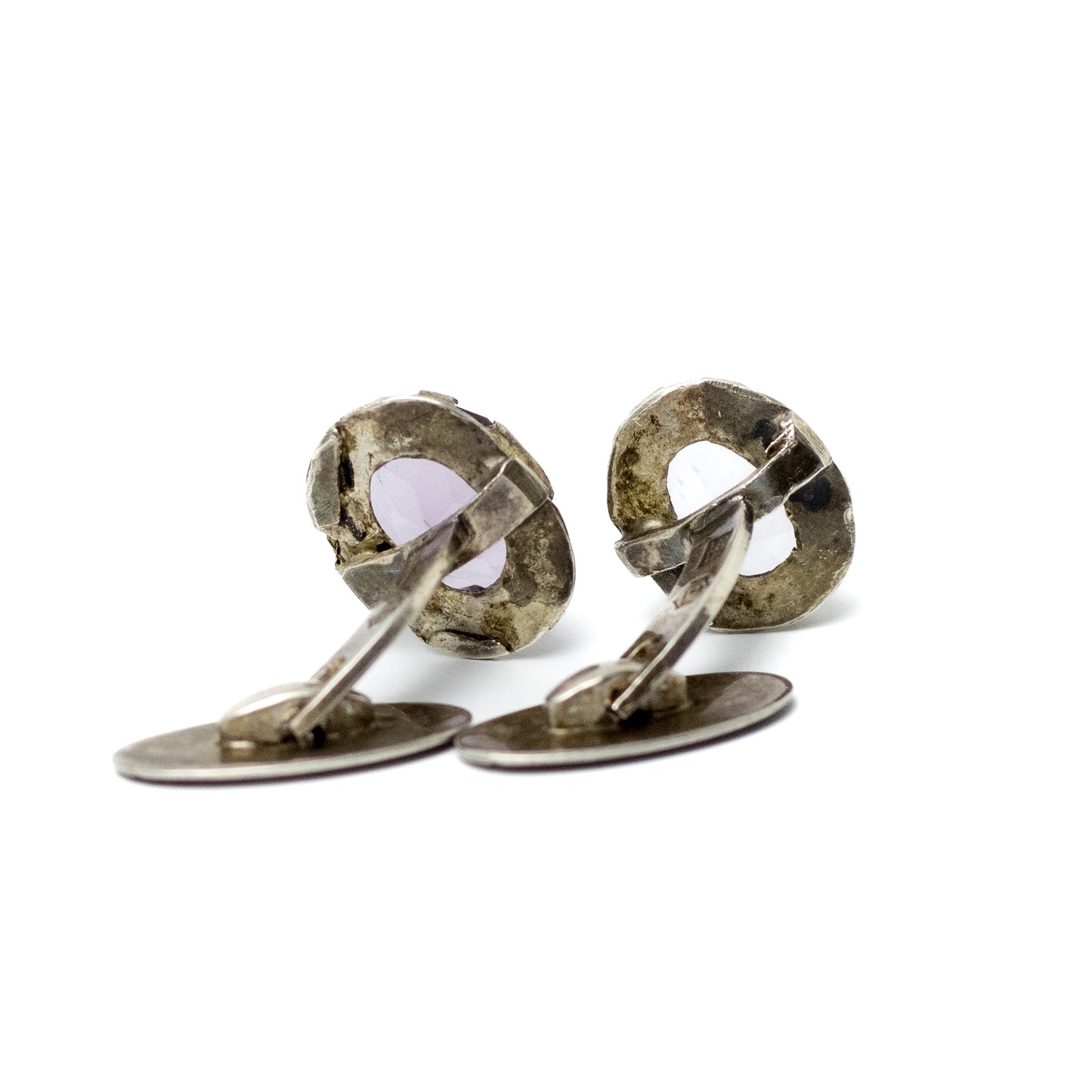 Fühner & Assmus Vintage Silver Cufflinks with Amethysts