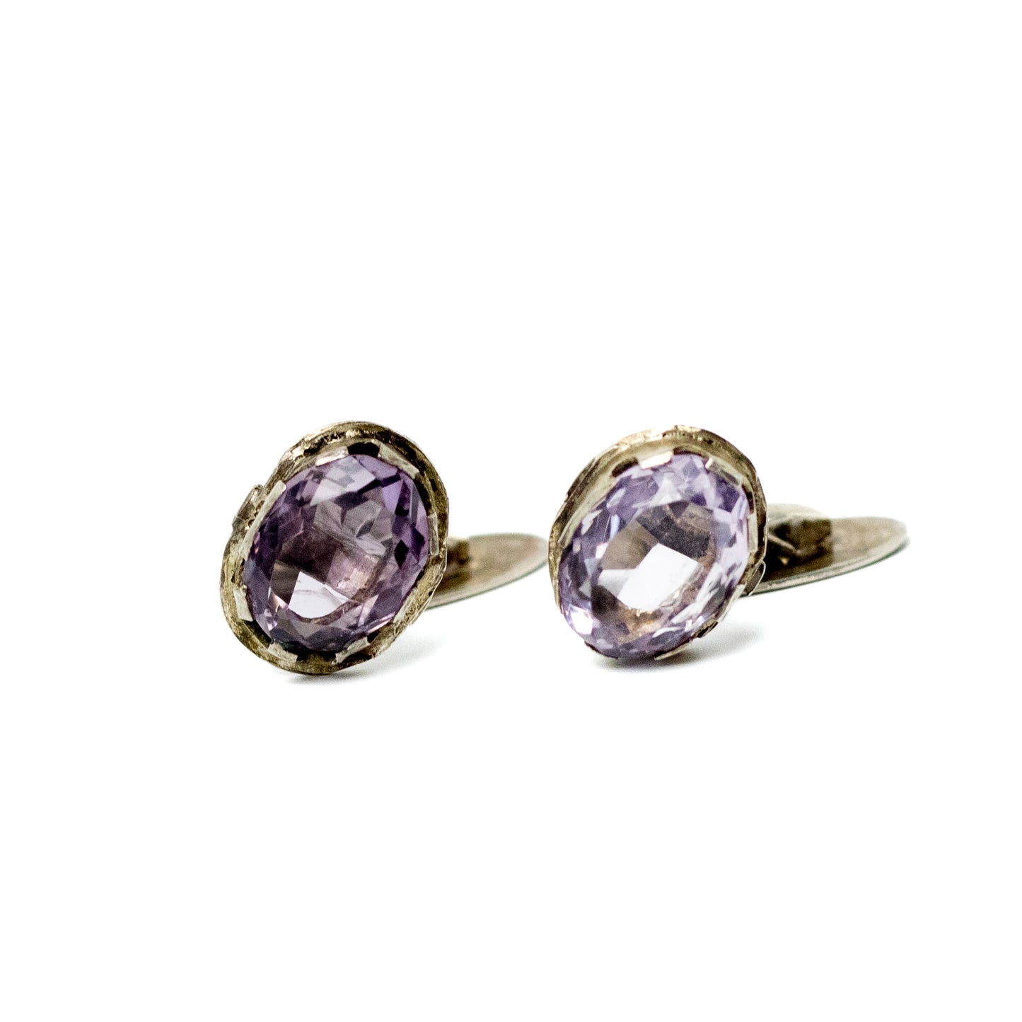 Fühner & Assmus Vintage Silver Cufflinks with Amethysts