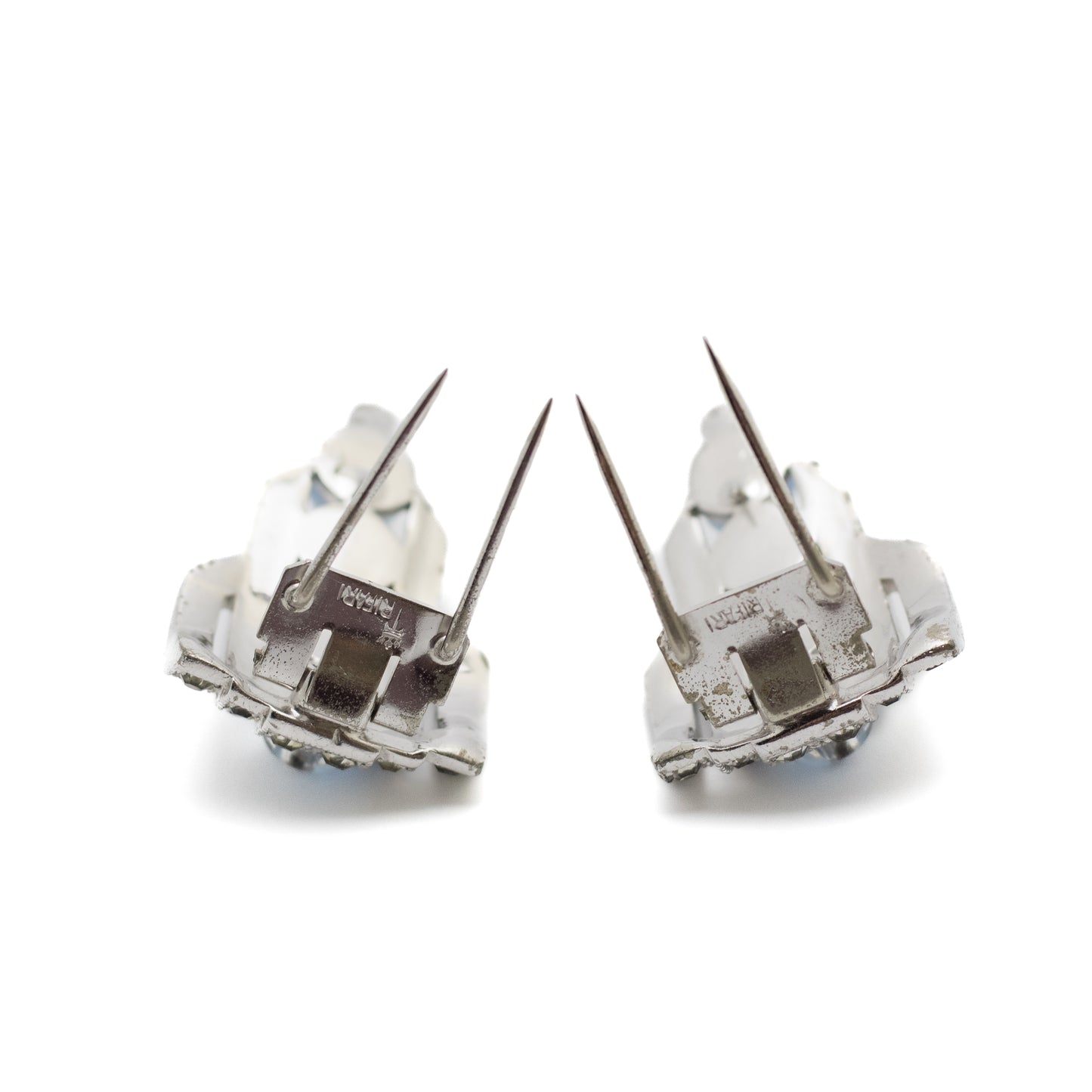 Crown Trifari Art Deco Fur Clips Pair by Alfred Philippe