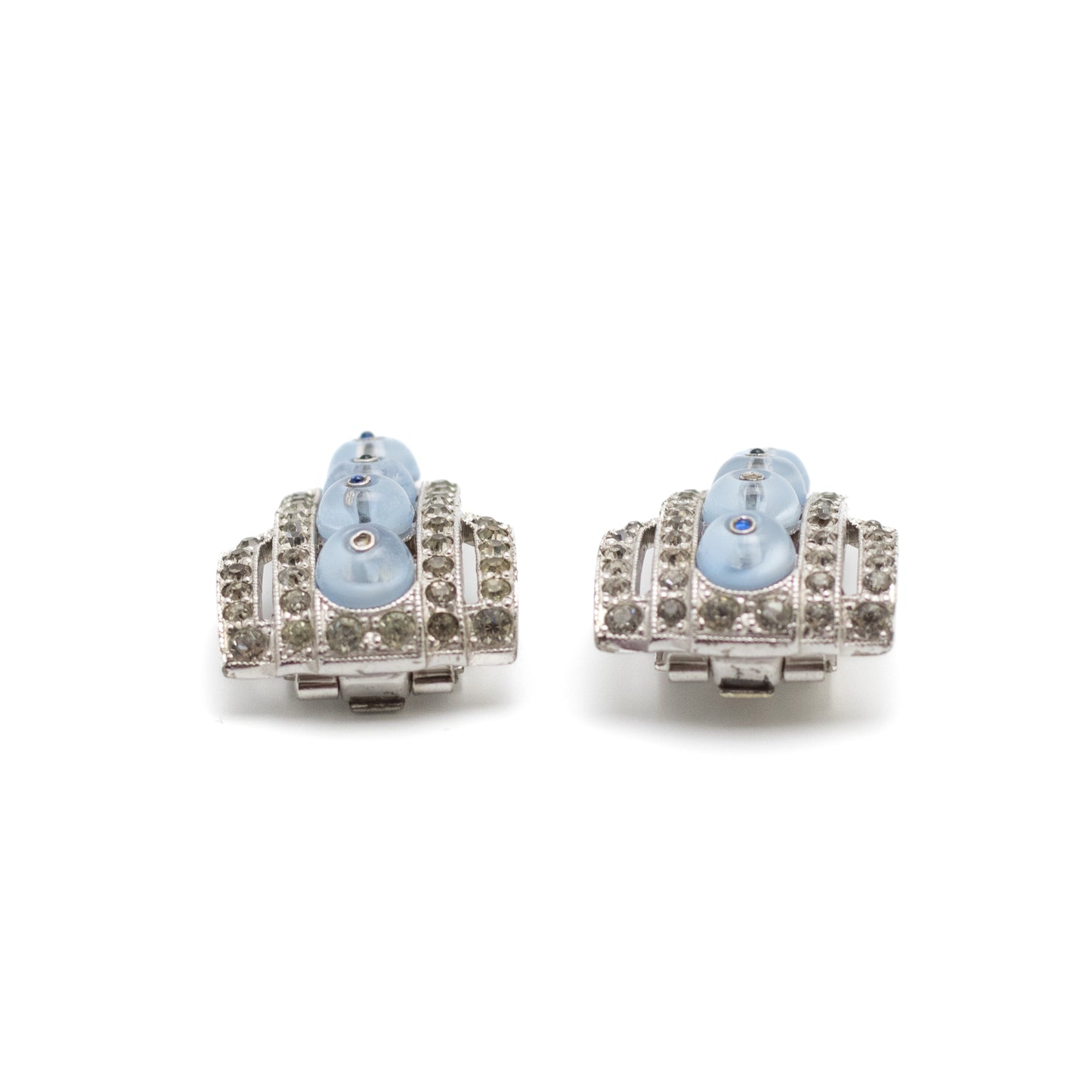 Crown Trifari Art Deco Fur Clips Pair by Alfred Philippe