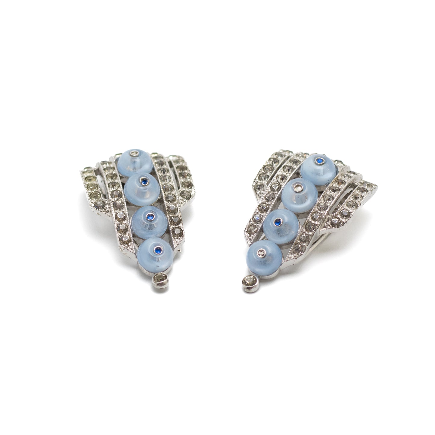 Crown Trifari Art Deco Fur Clips Pair by Alfred Philippe