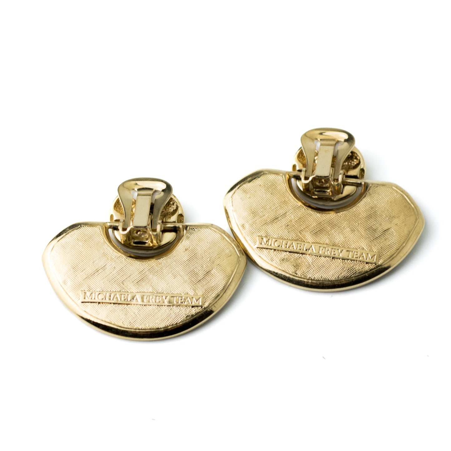 Michaela Frey Team Freywille Vintage Enamel Clip-On Earrings with Heart Motif