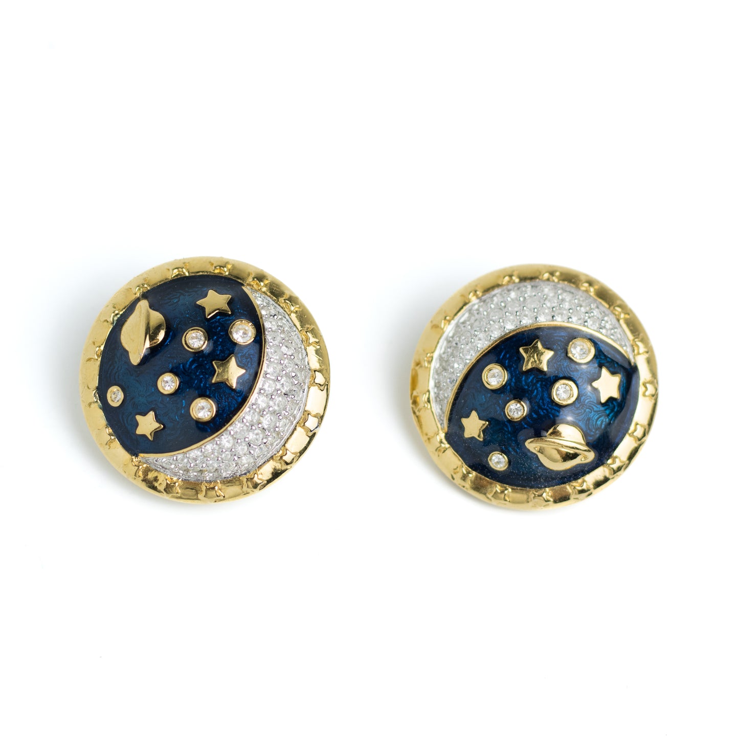 Swarovski Vintage Celestial Jewelry Set of Brooch and Earrings