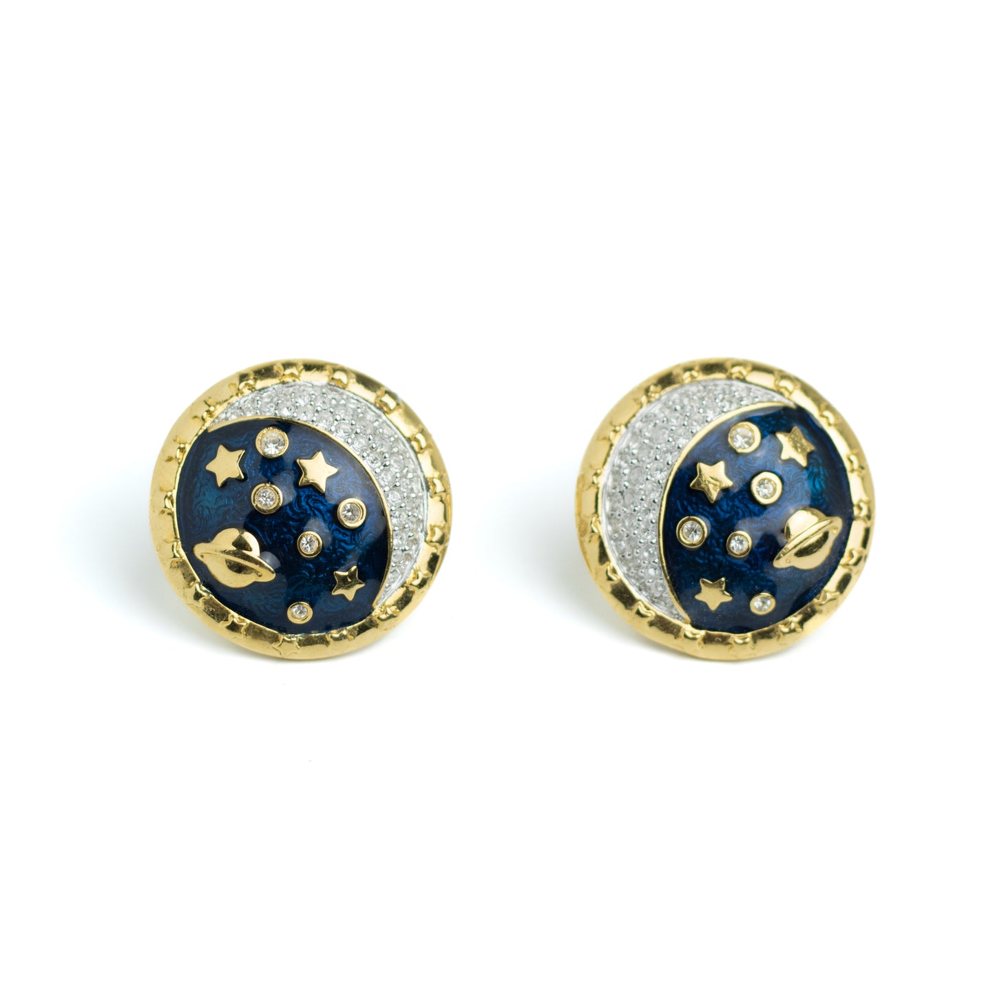 Swarovski Vintage Celestial Jewelry Set of Brooch and Earrings
