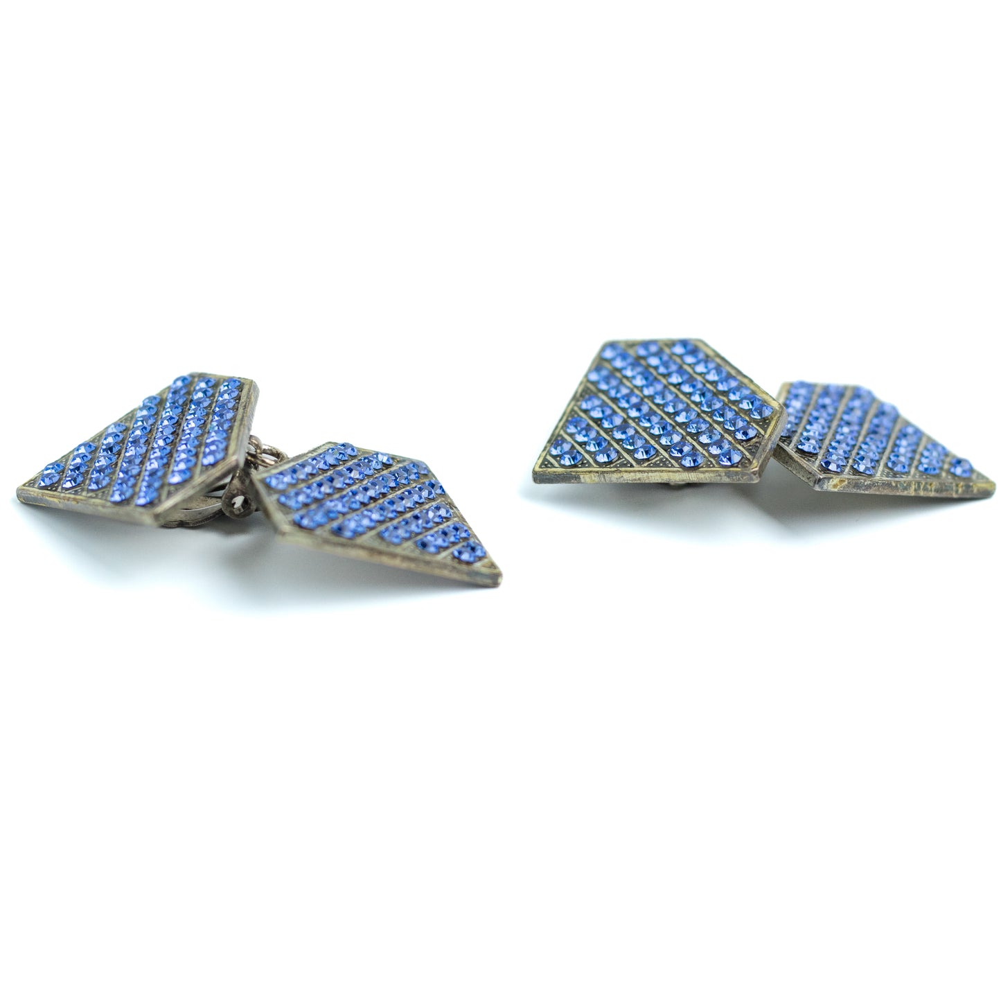 IKUO Paris Vintage Geometric Clip On Dangle Earrings