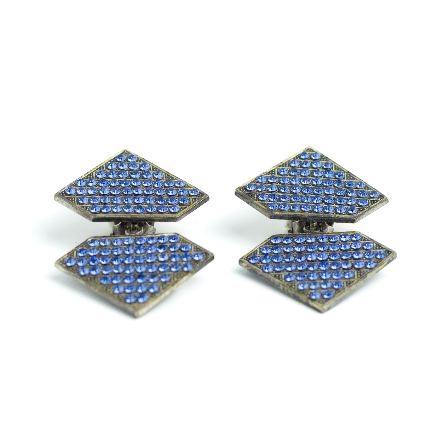 IKUO Paris Vintage Geometric Clip On Dangle Earrings