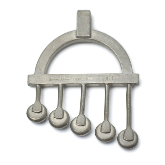 Jørgen Jensen Denmark Pewter Pendant With Faux Turquoise