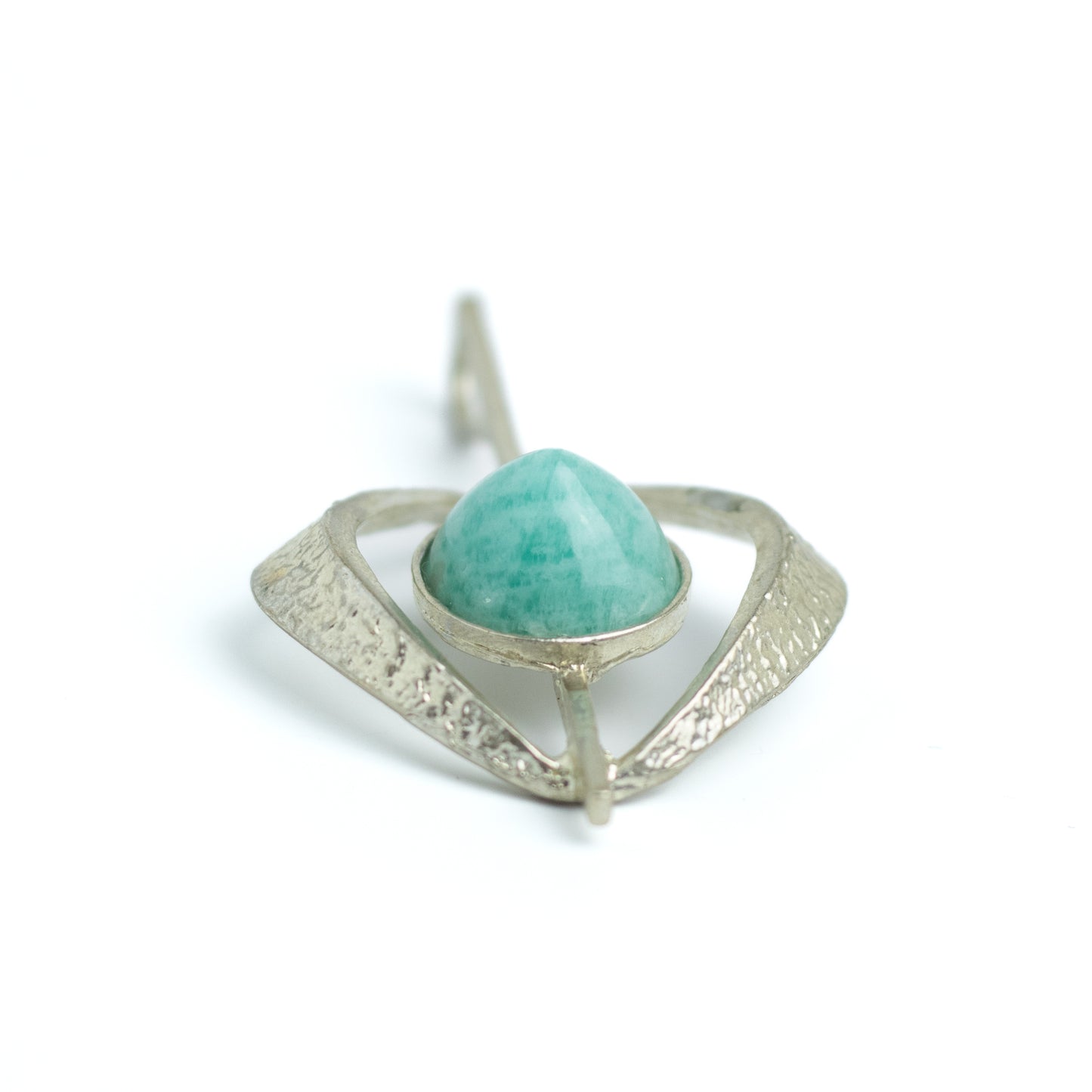 Theodor Fahrner Vintage Modernist Silver Pendant with Amazonite