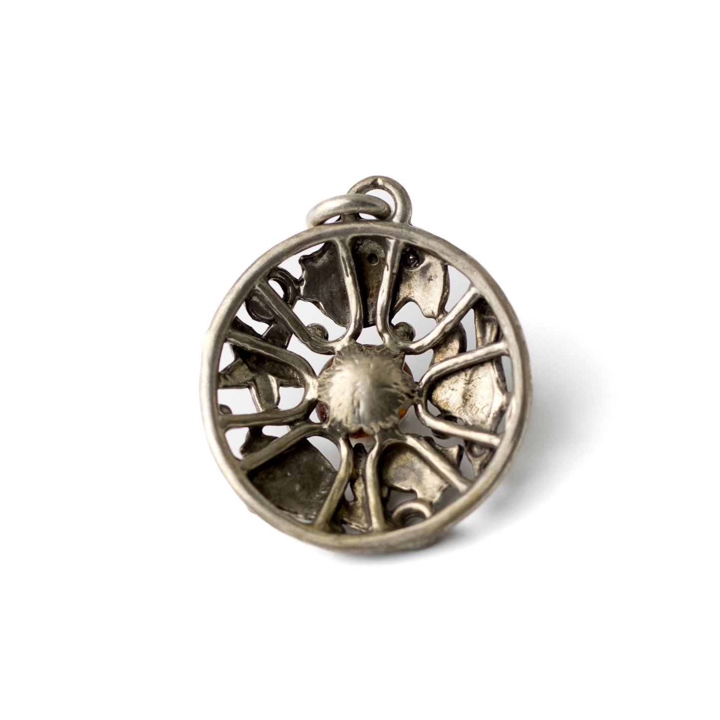 Fischland Sea Life Silver Pendant with Amber by Georg Kramer