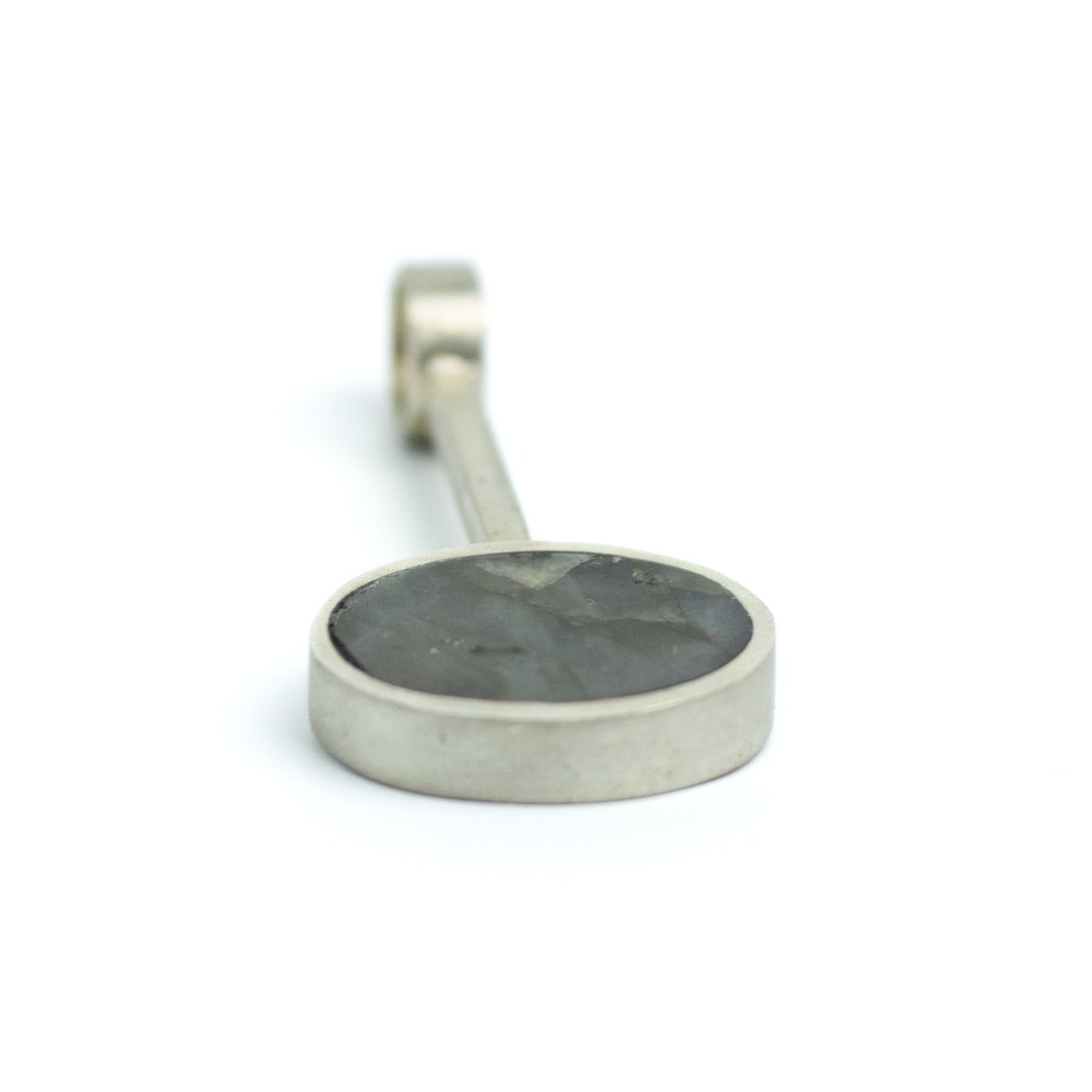 Kupittaan Kulta Vintage Finnish Modernist Silver Pendant with Spectrolite