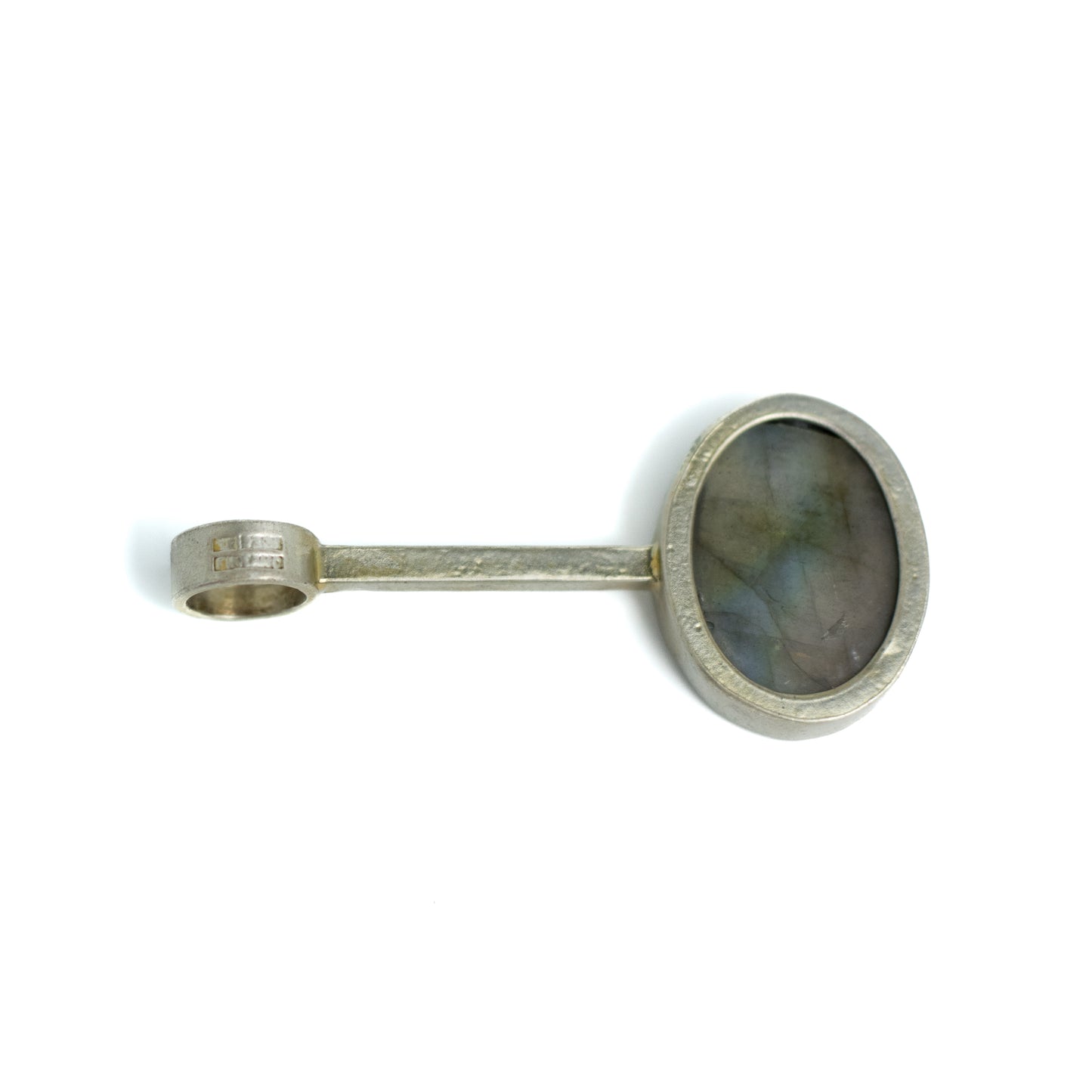 Kupittaan Kulta Vintage Finnish Modernist Silver Pendant with Spectrolite