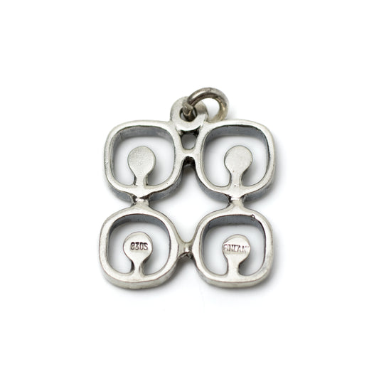 Finnish Silver Abstract Pendant by Jorma Laine for Kultateollisuus Ky
