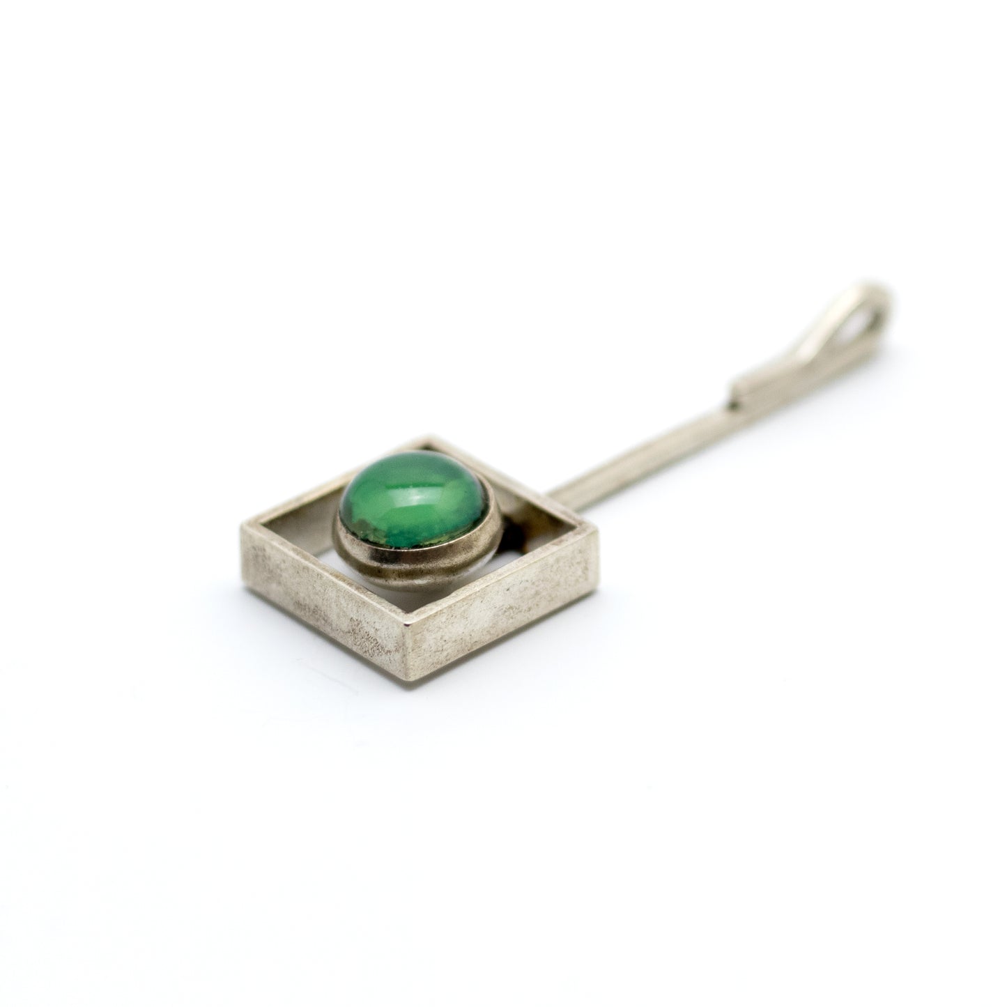 Niels Erik From Modernist Sterling Silver Pendant with Chrysoprase
