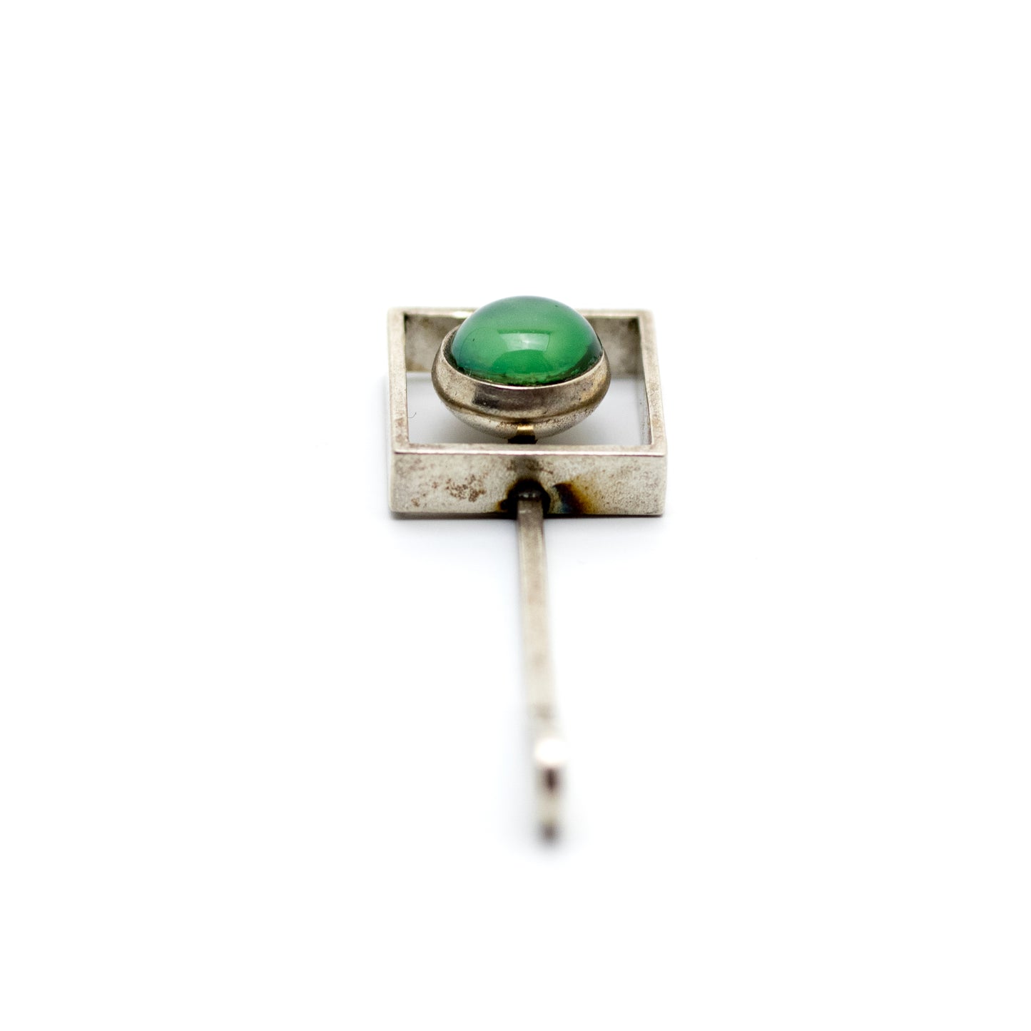 Niels Erik From Modernist Sterling Silver Pendant with Chrysoprase