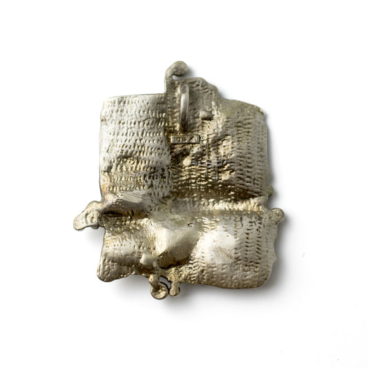 TEKA Theodor Klotz Sterling Silver Brutalist Pendant Vintage German Modernist Design