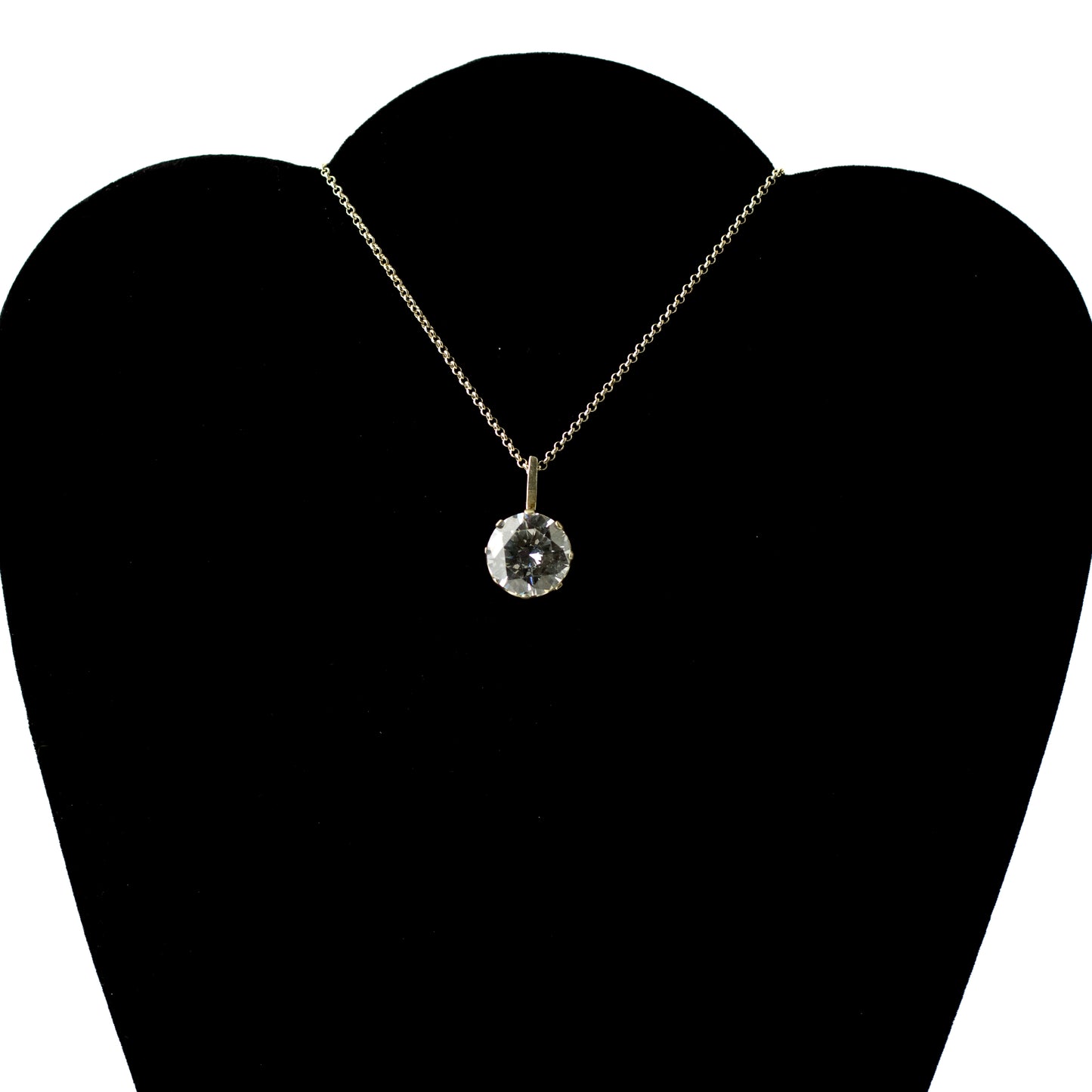 Vintage Finnish Silver Pendant with Cubic Zirconia Attributed to Elis Kauppi