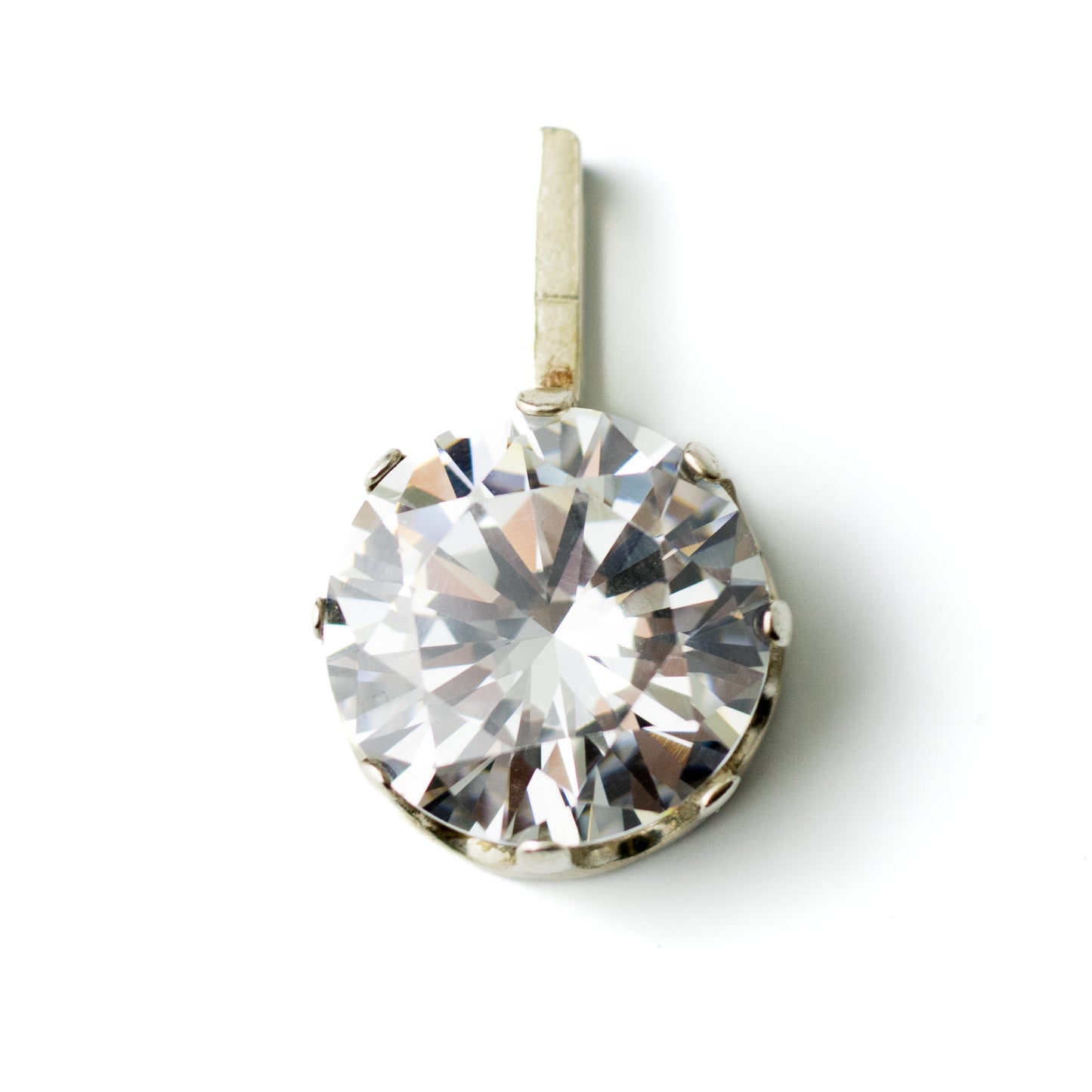 Vintage Finnish Silver Pendant with Cubic Zirconia Attributed to Elis Kauppi