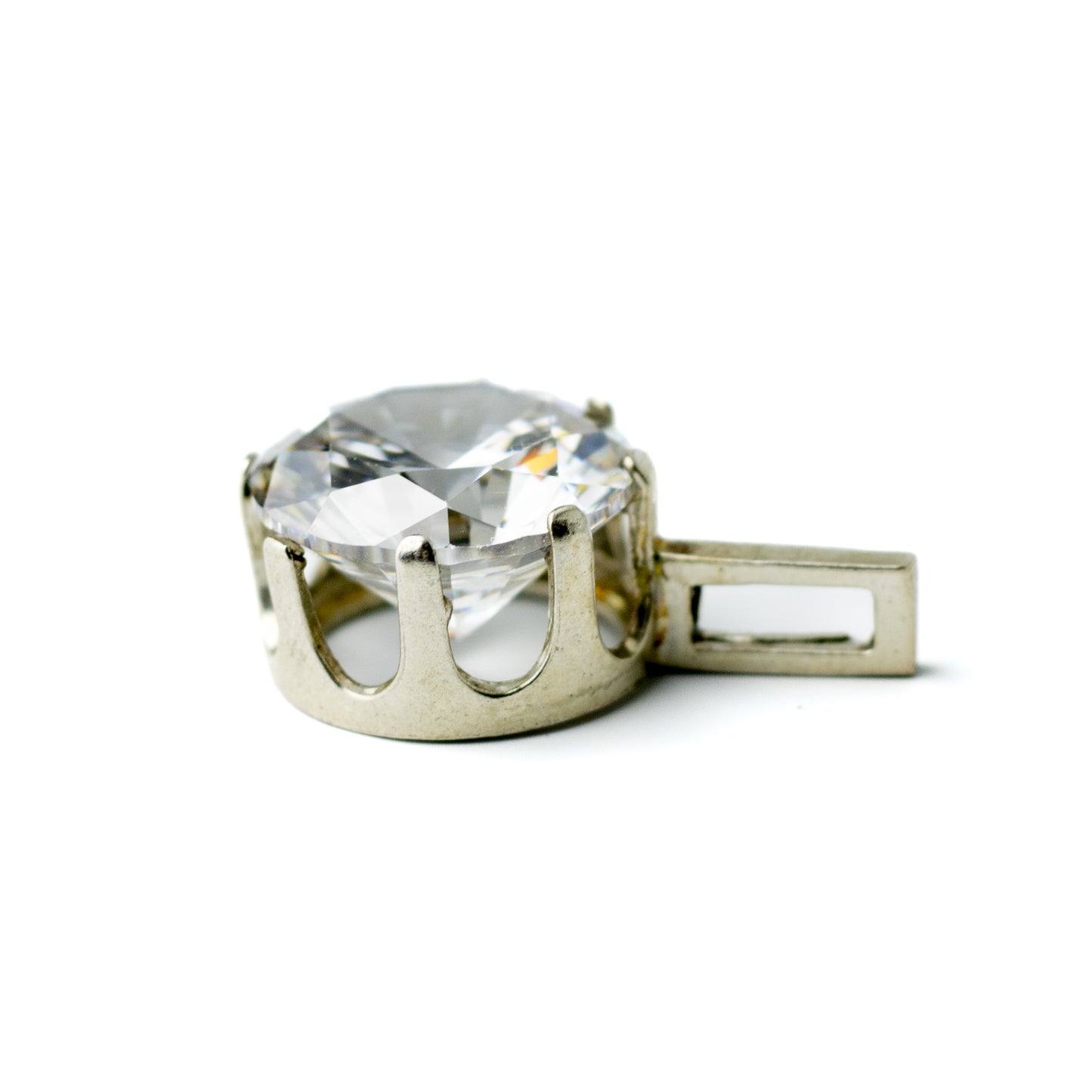 Vintage Finnish Silver Pendant with Cubic Zirconia Attributed to Elis Kauppi