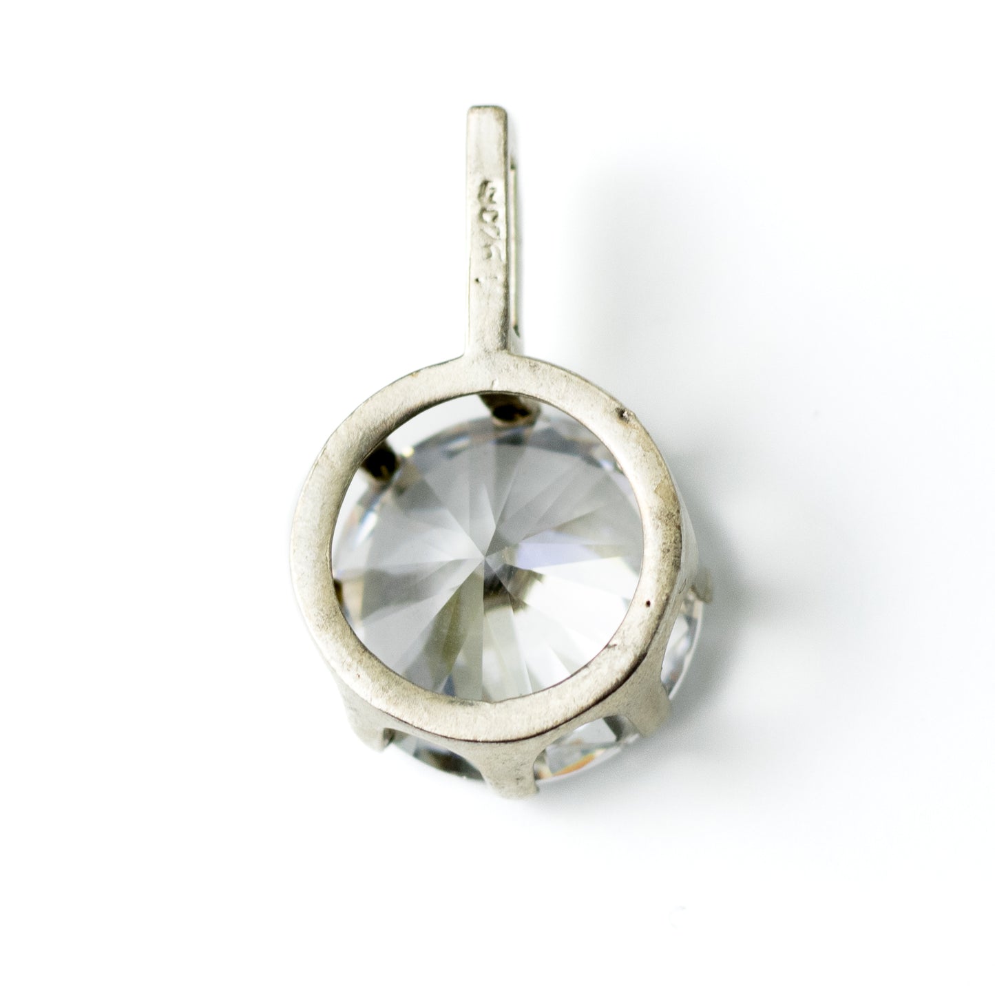 Vintage Finnish Silver Pendant with Cubic Zirconia Attributed to Elis Kauppi