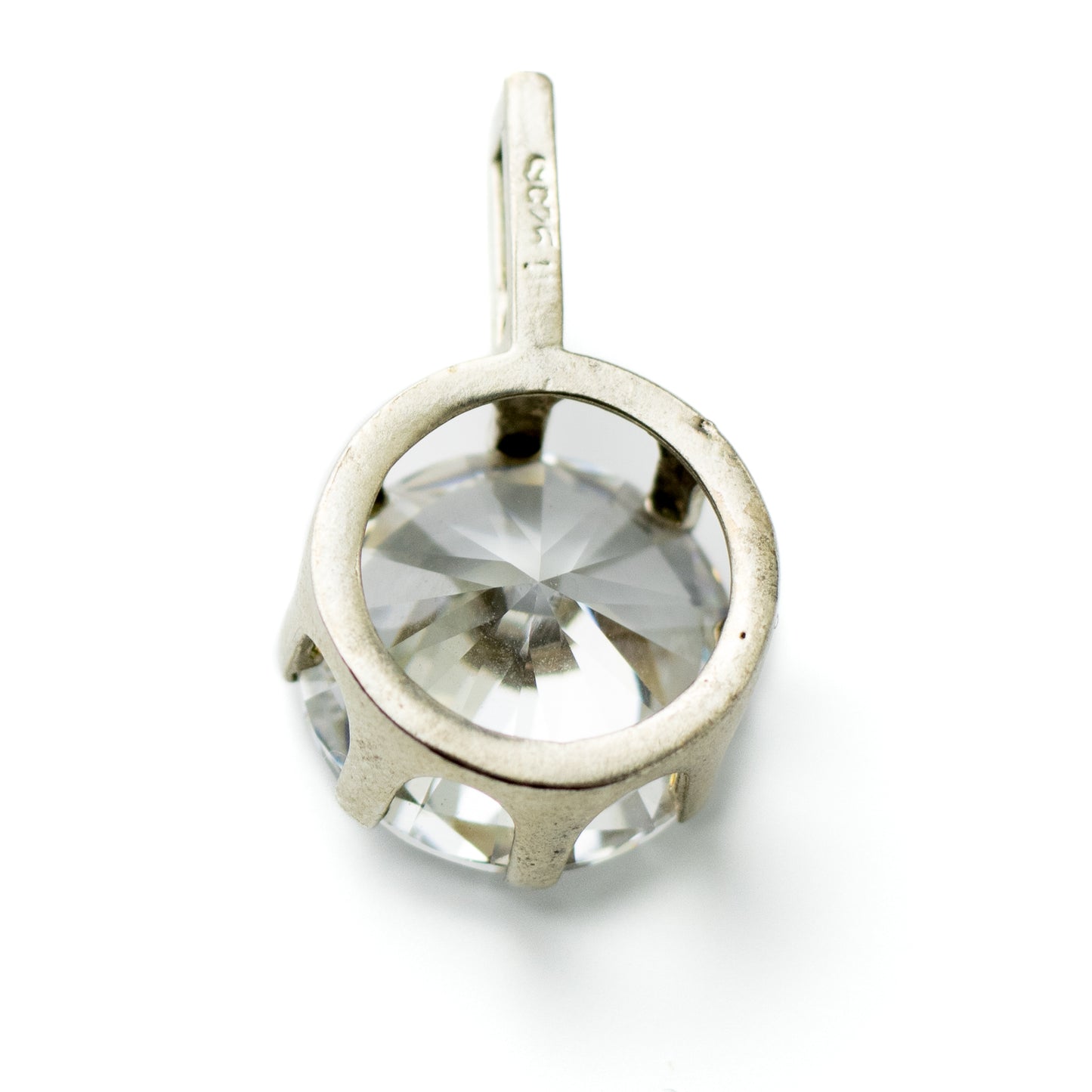 Vintage Finnish Silver Pendant with Cubic Zirconia Attributed to Elis Kauppi