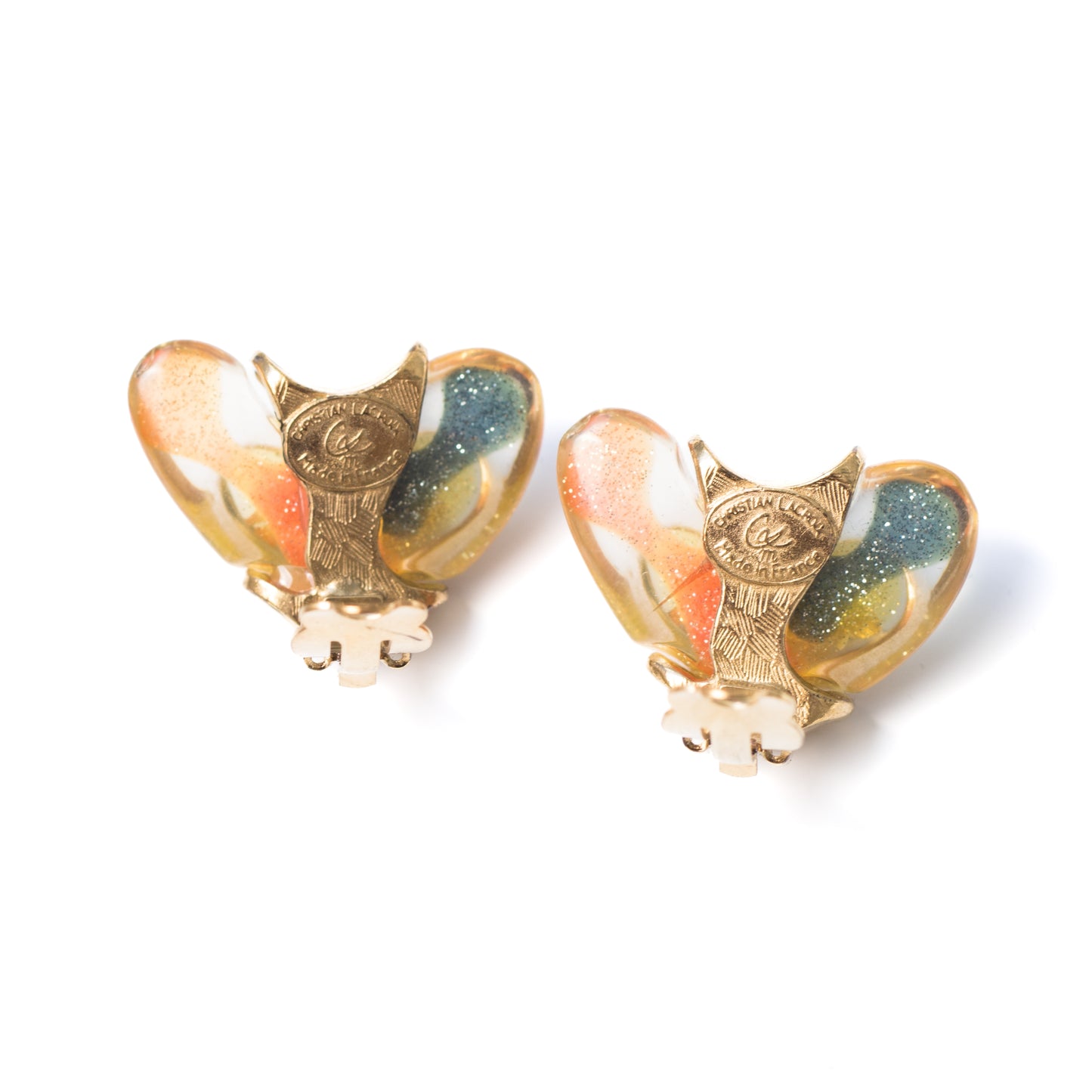 Christian Lacroix Vintage Jewelry Set with Rainbow Resin Hearts