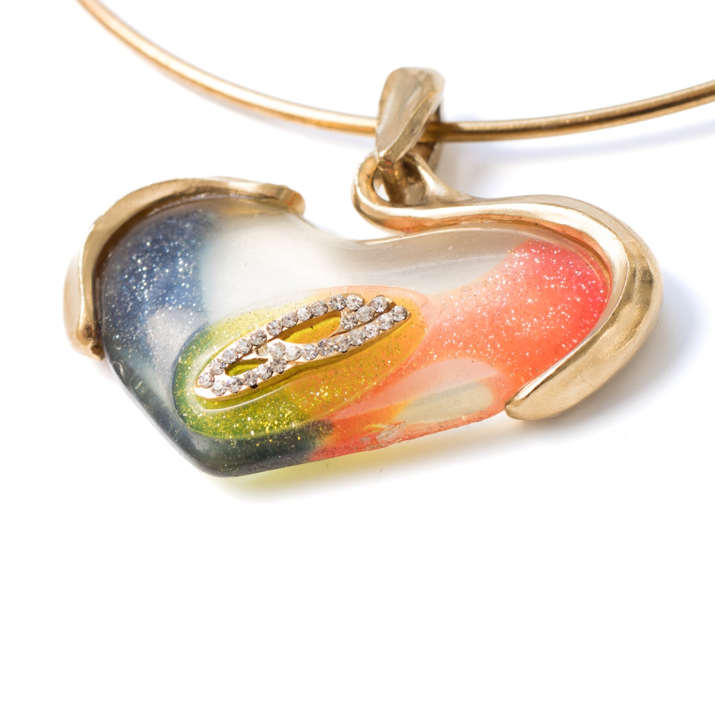 Christian Lacroix Vintage Jewelry Set with Rainbow Resin Hearts