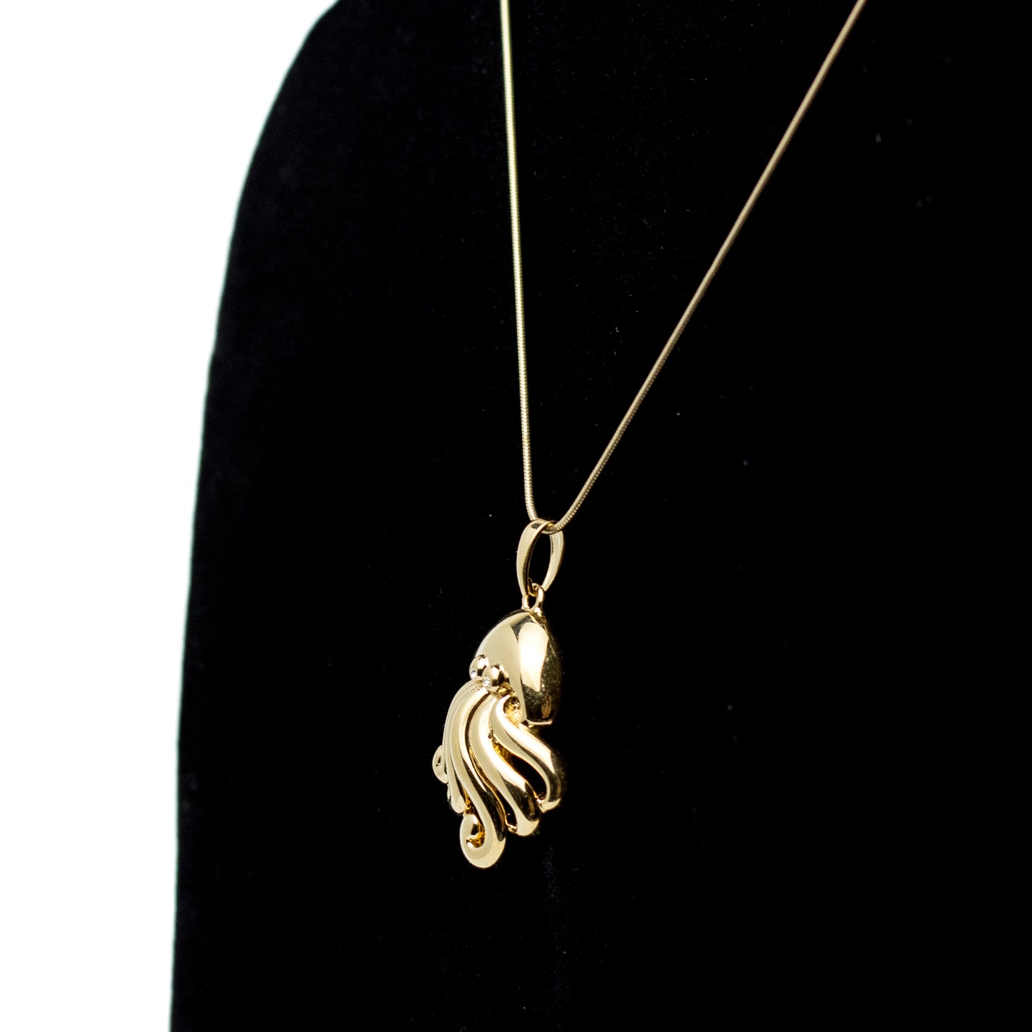 Pierre Lang Gold-Tone Octopus Vintage Pendant with Crystal Eyes