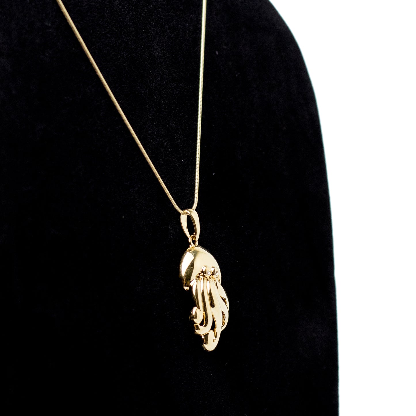 Pierre Lang Gold-Tone Octopus Vintage Pendant with Crystal Eyes