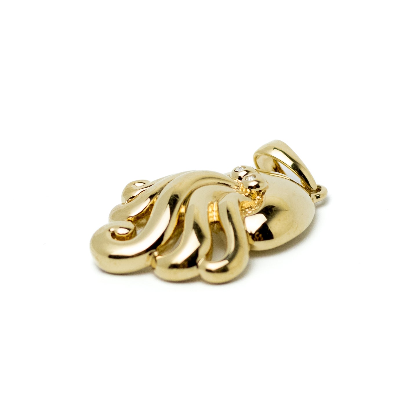 Pierre Lang Gold-Tone Octopus Vintage Pendant with Crystal Eyes