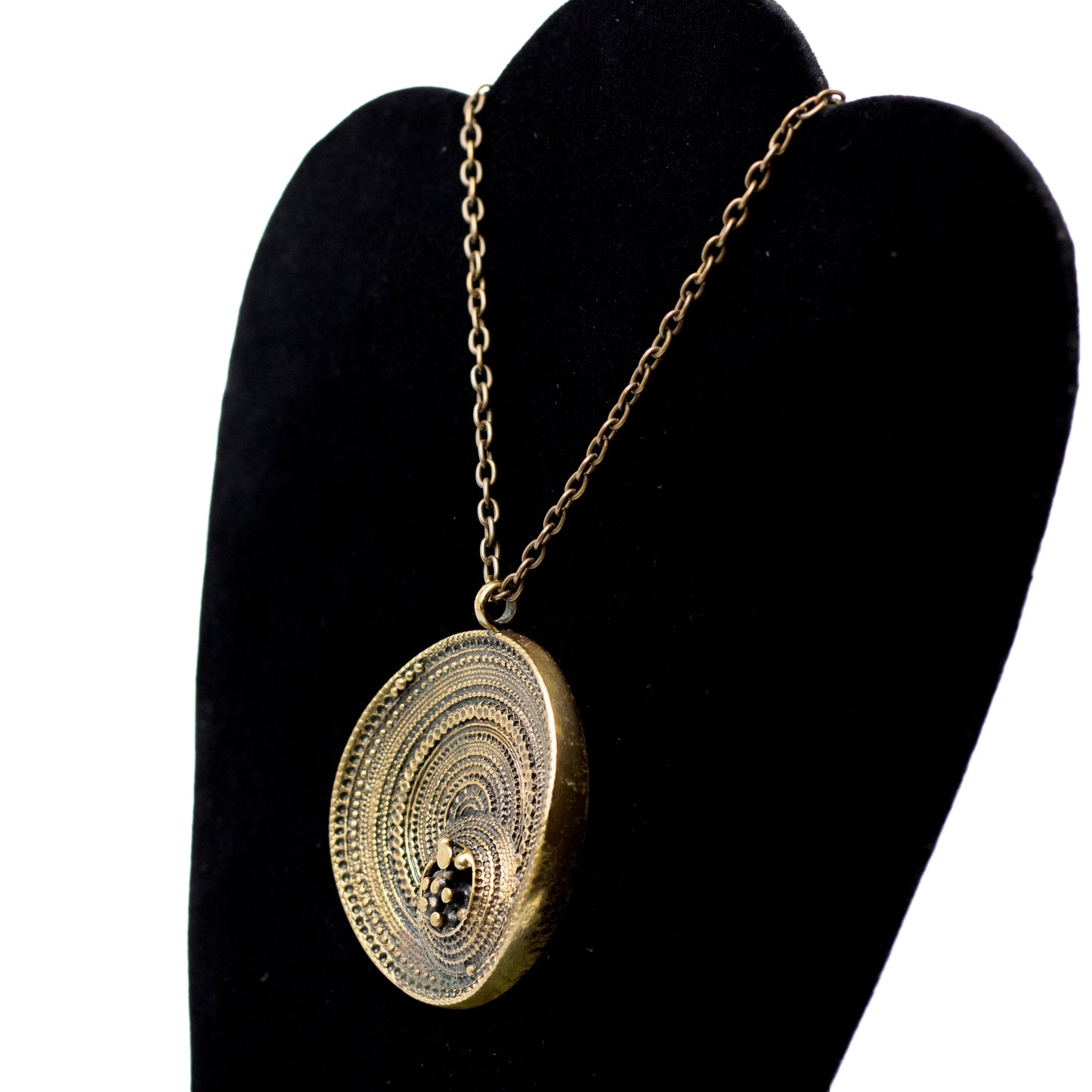 Jorma Laine Sombrero Bronze Pendant Necklace for Turun Hopea, Finland