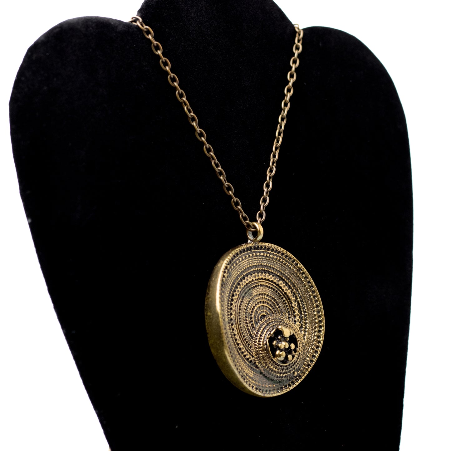 Jorma Laine Sombrero Bronze Pendant Necklace for Turun Hopea, Finland