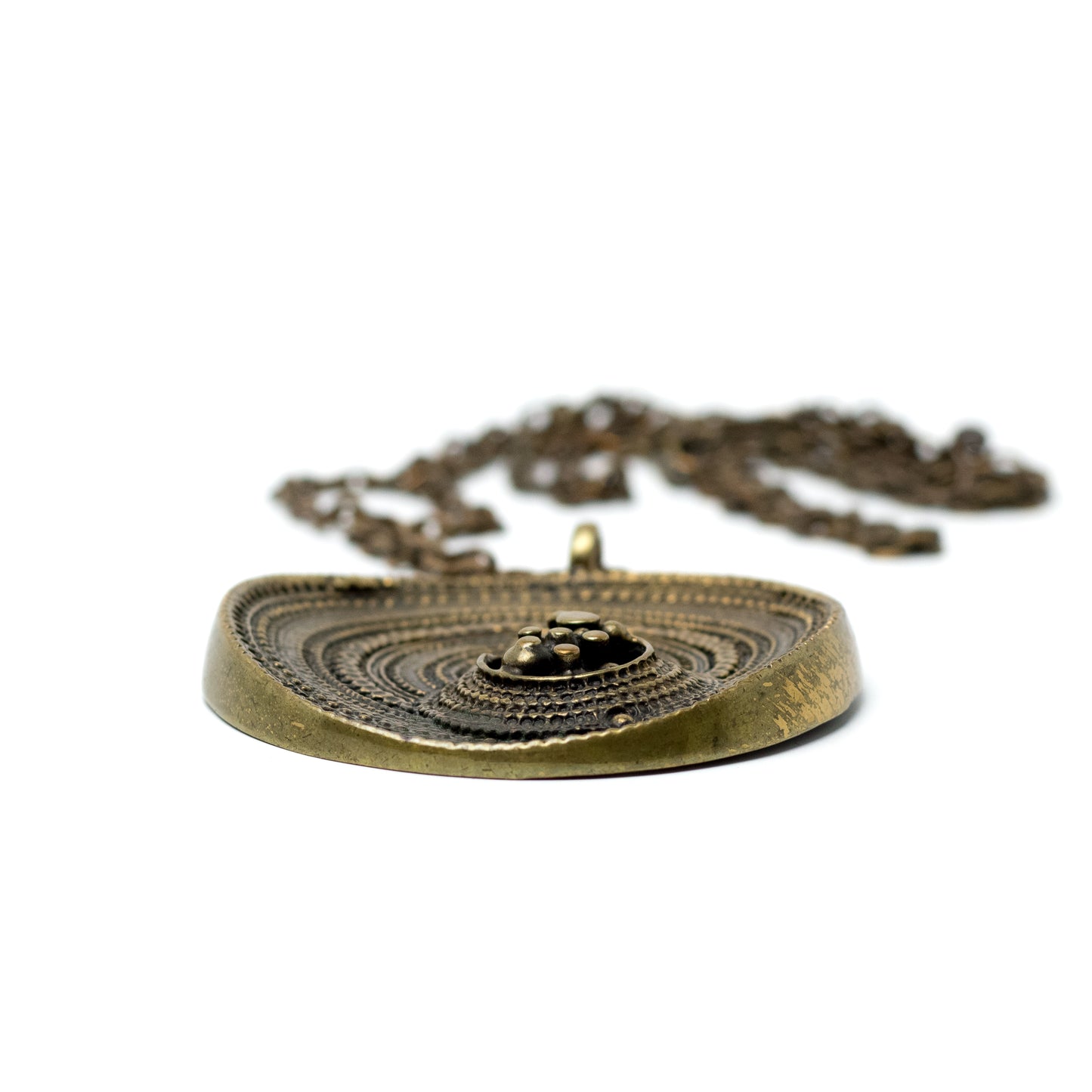 Jorma Laine Sombrero Bronze Pendant Necklace for Turun Hopea, Finland
