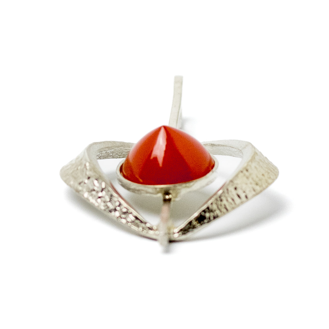 Theodor Fahrner Vintage Modernist Silver Pendant with Carnelian