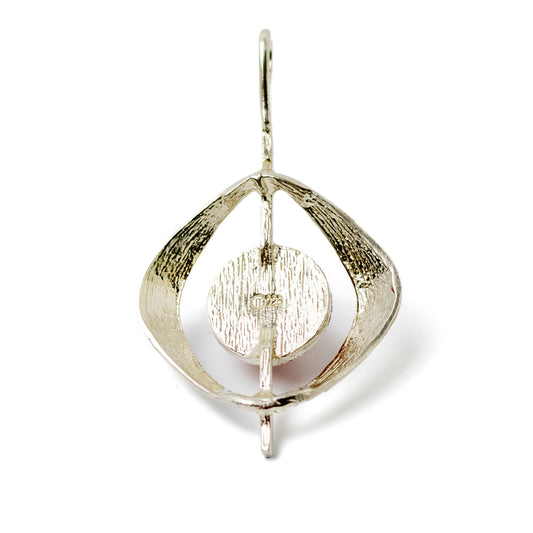 Theodor Fahrner Vintage Modernist Silver Pendant with Carnelian