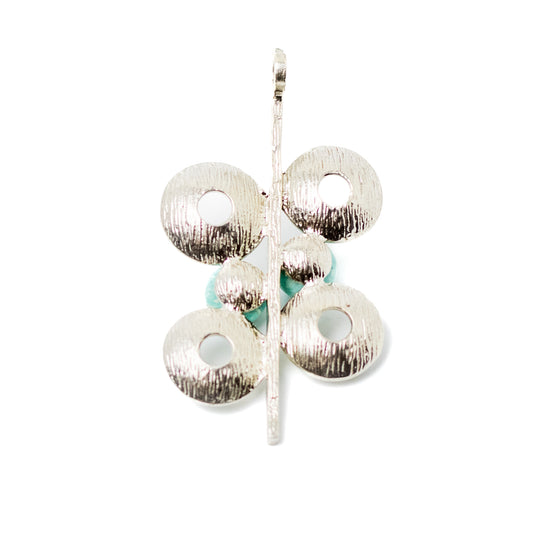 Theodor Fahrner Vintage Brutalist Silver Pendant with Amazonite Spheres